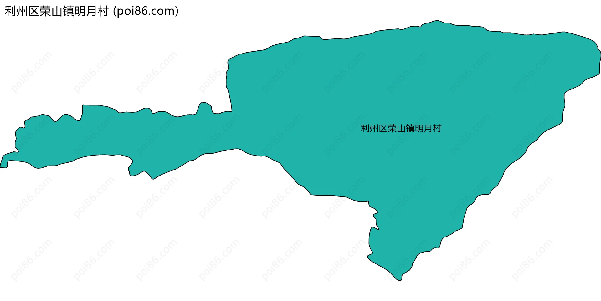 利州区荣山镇明月村边界地图