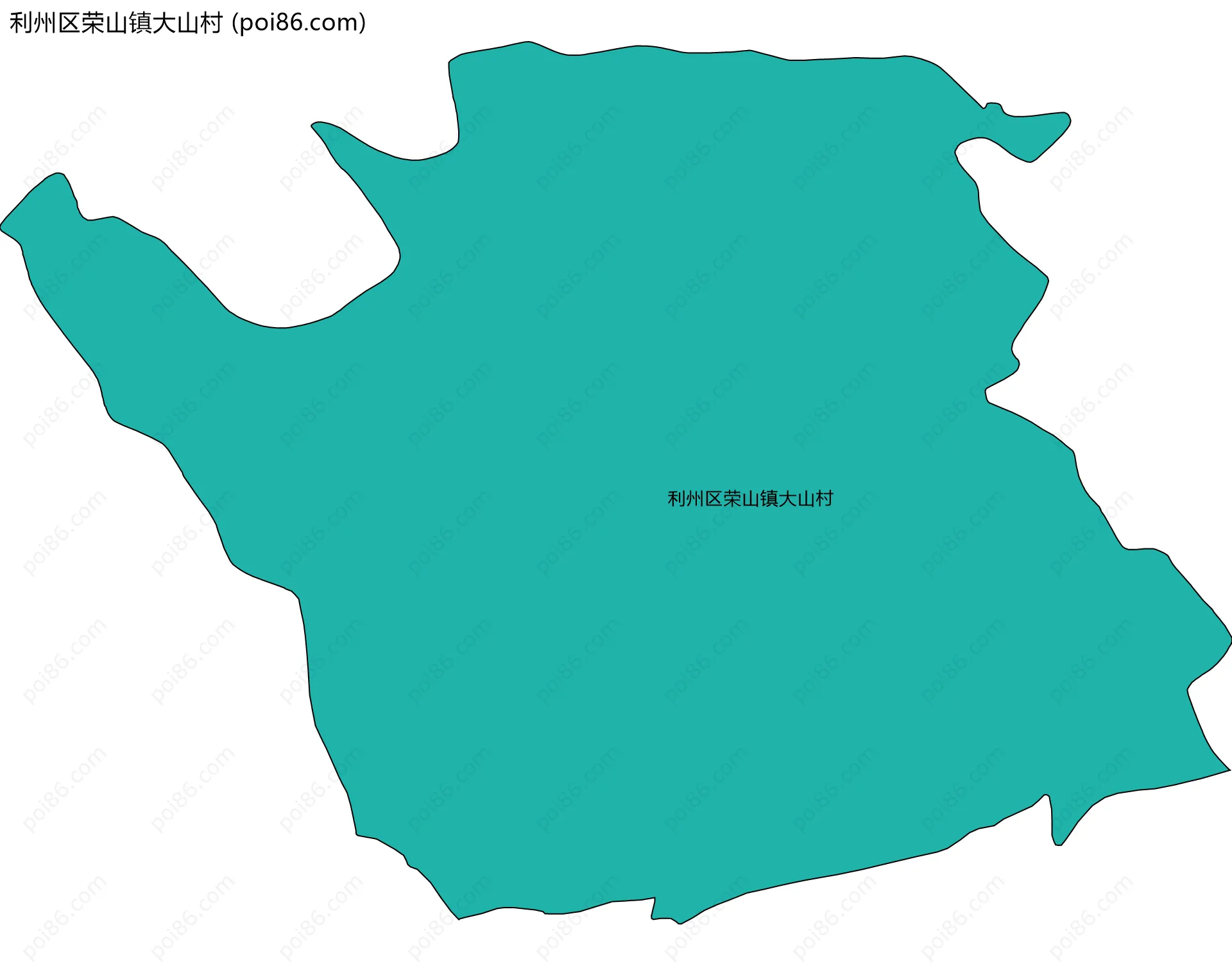 利州区荣山镇大山村边界地图