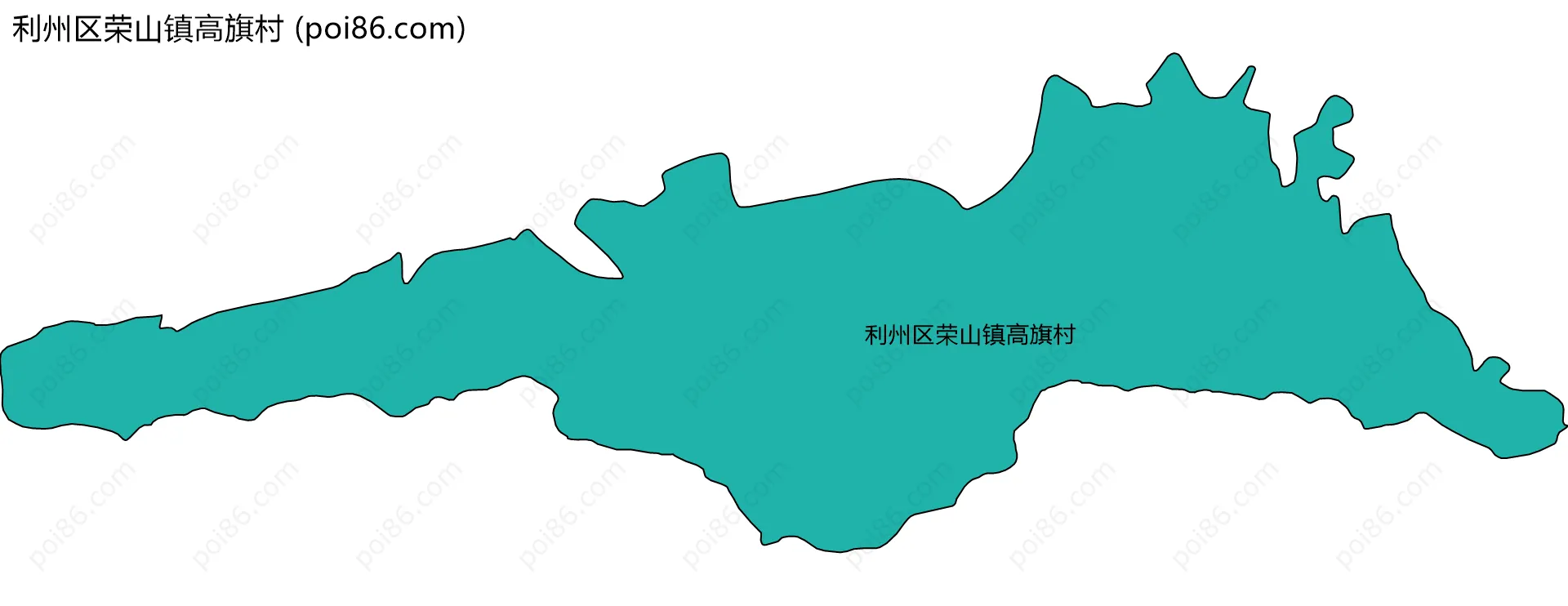 利州区荣山镇高旗村边界地图