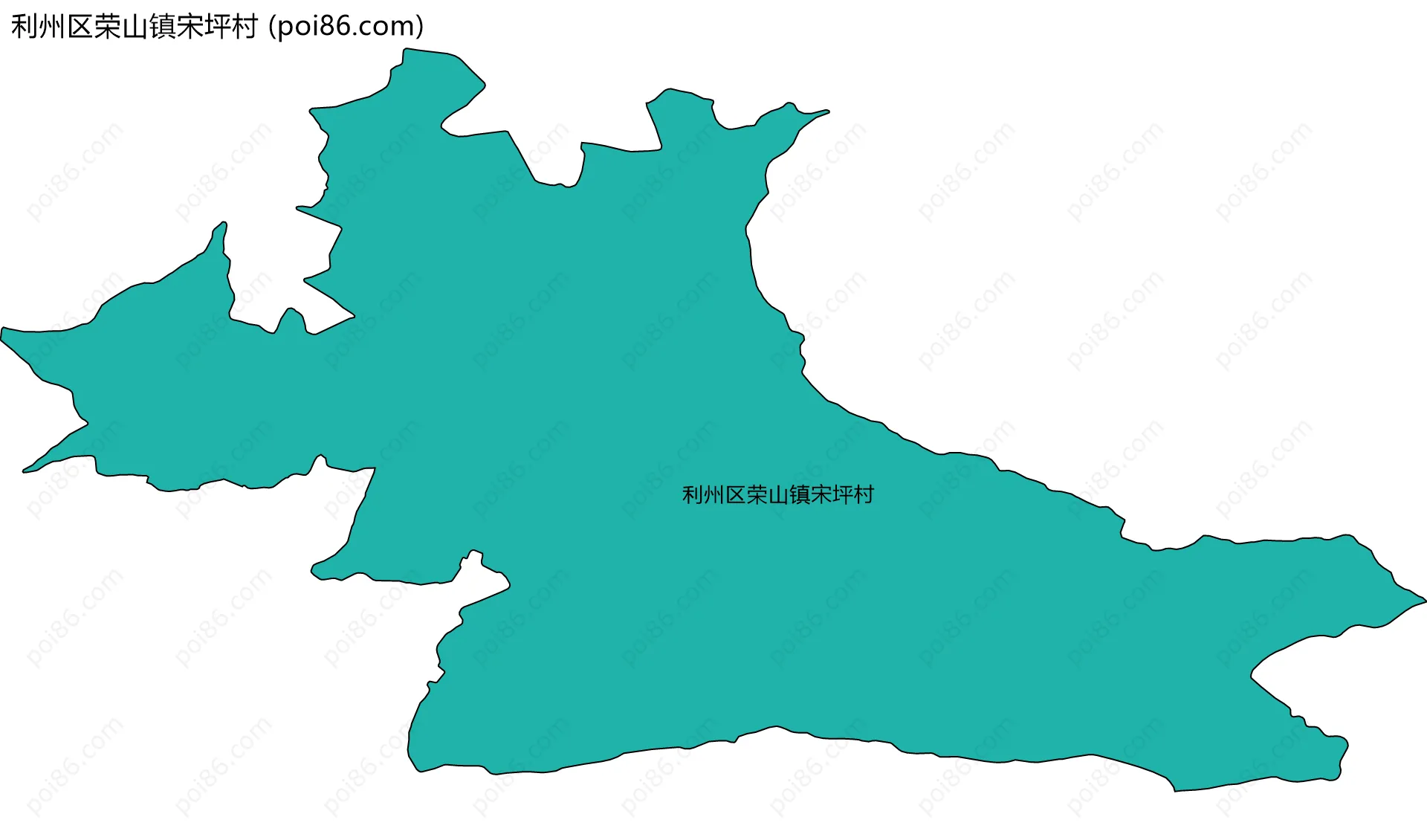 利州区荣山镇宋坪村边界地图