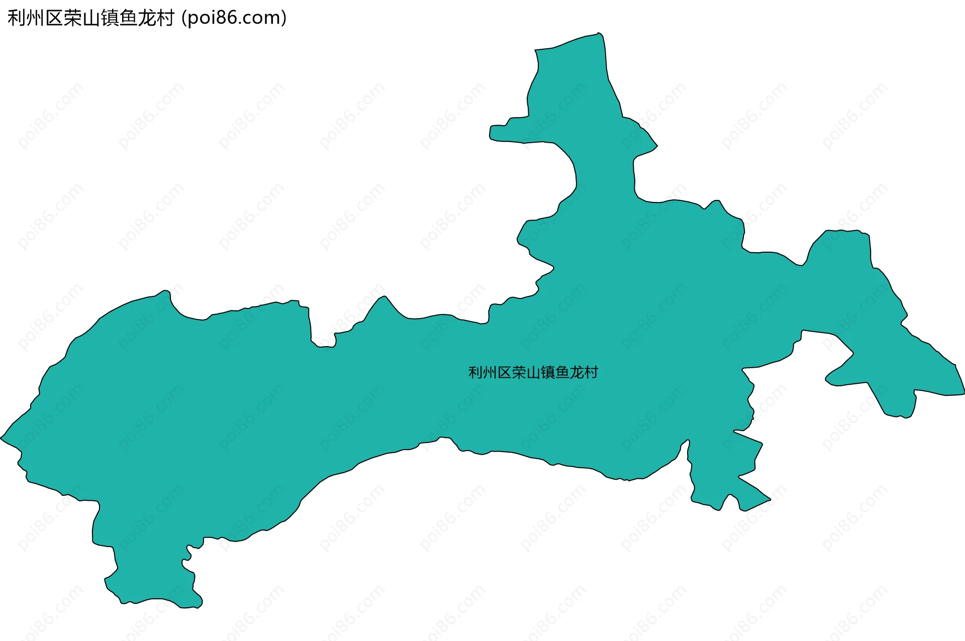 利州区荣山镇鱼龙村边界地图