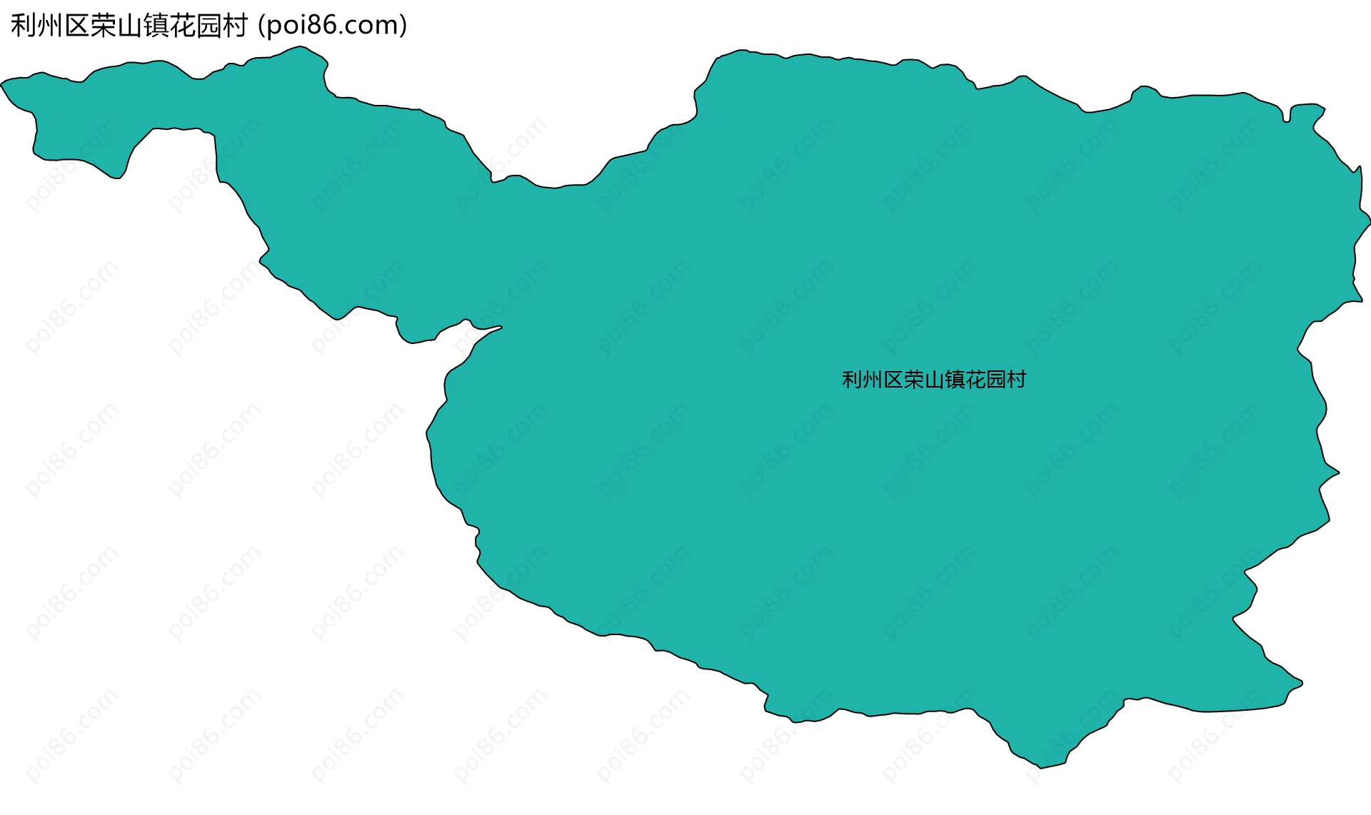 利州区荣山镇花园村边界地图