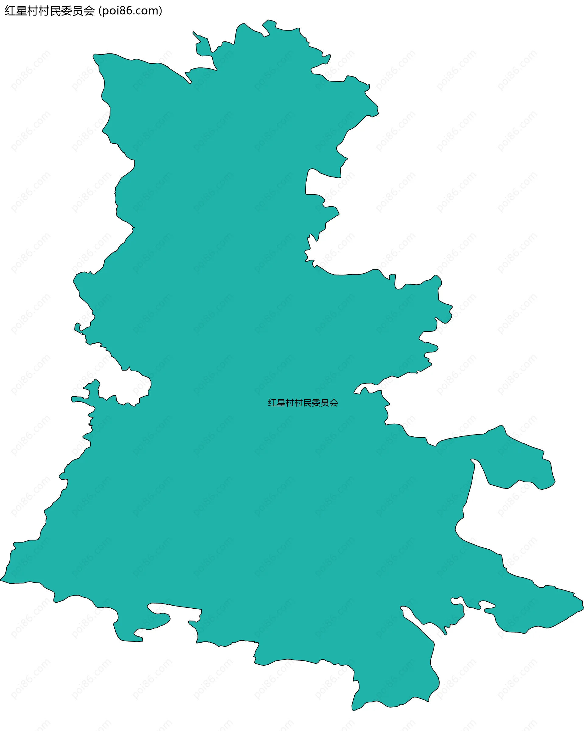 红星村村民委员会边界地图