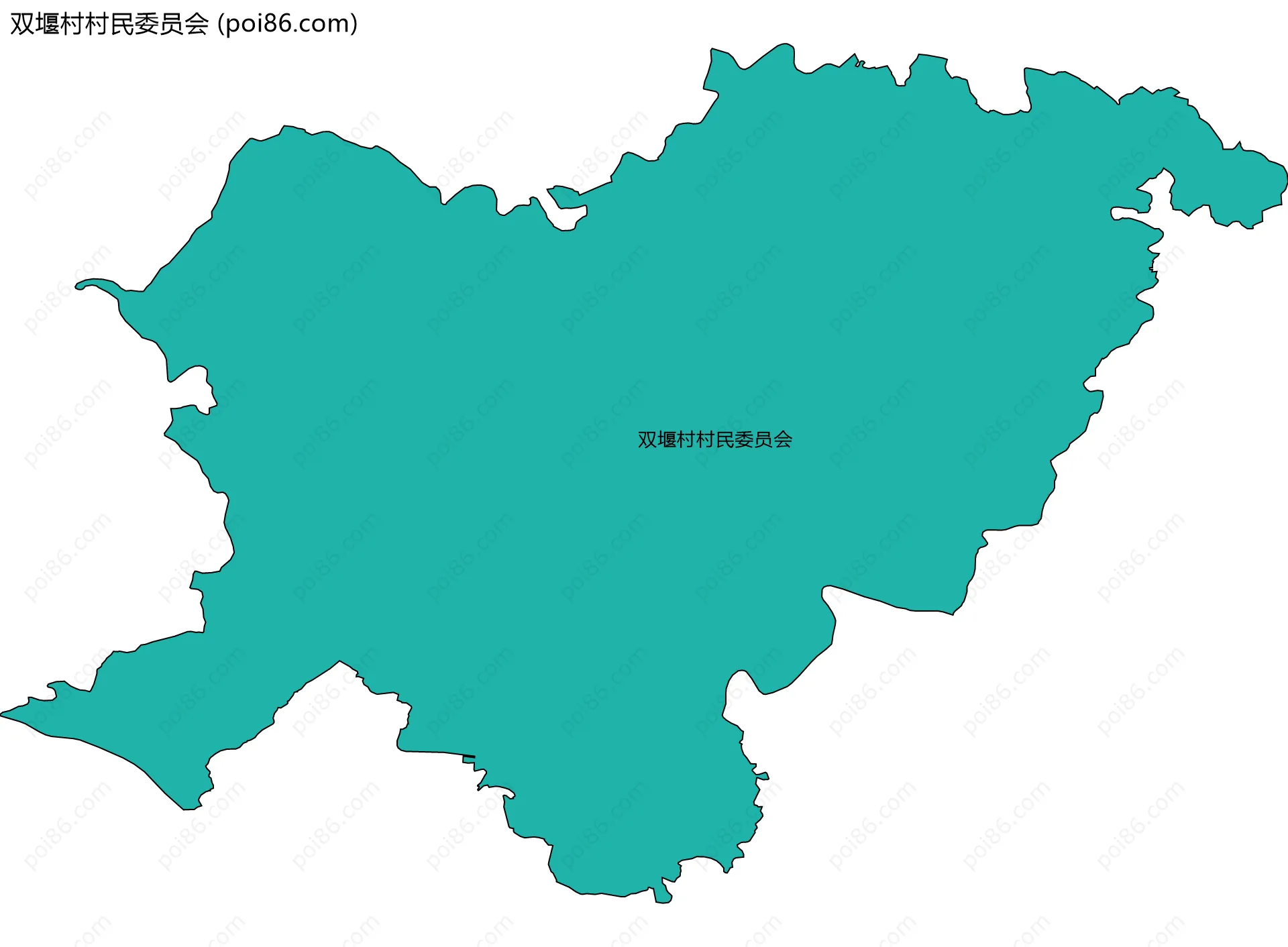 双堰村村民委员会边界地图