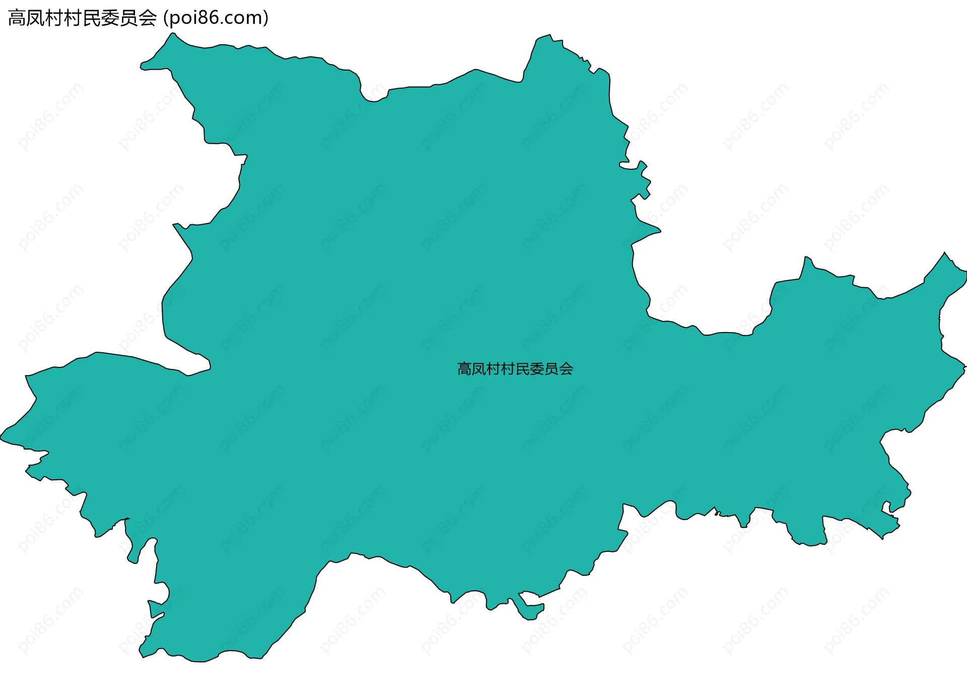 高凤村村民委员会边界地图