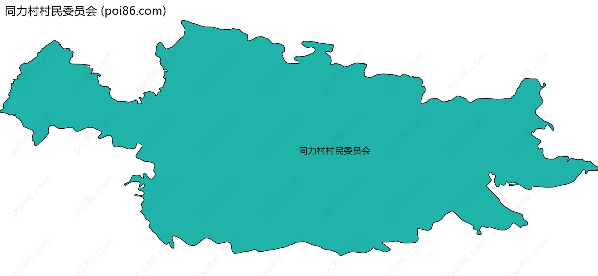 同力村村民委员会边界地图