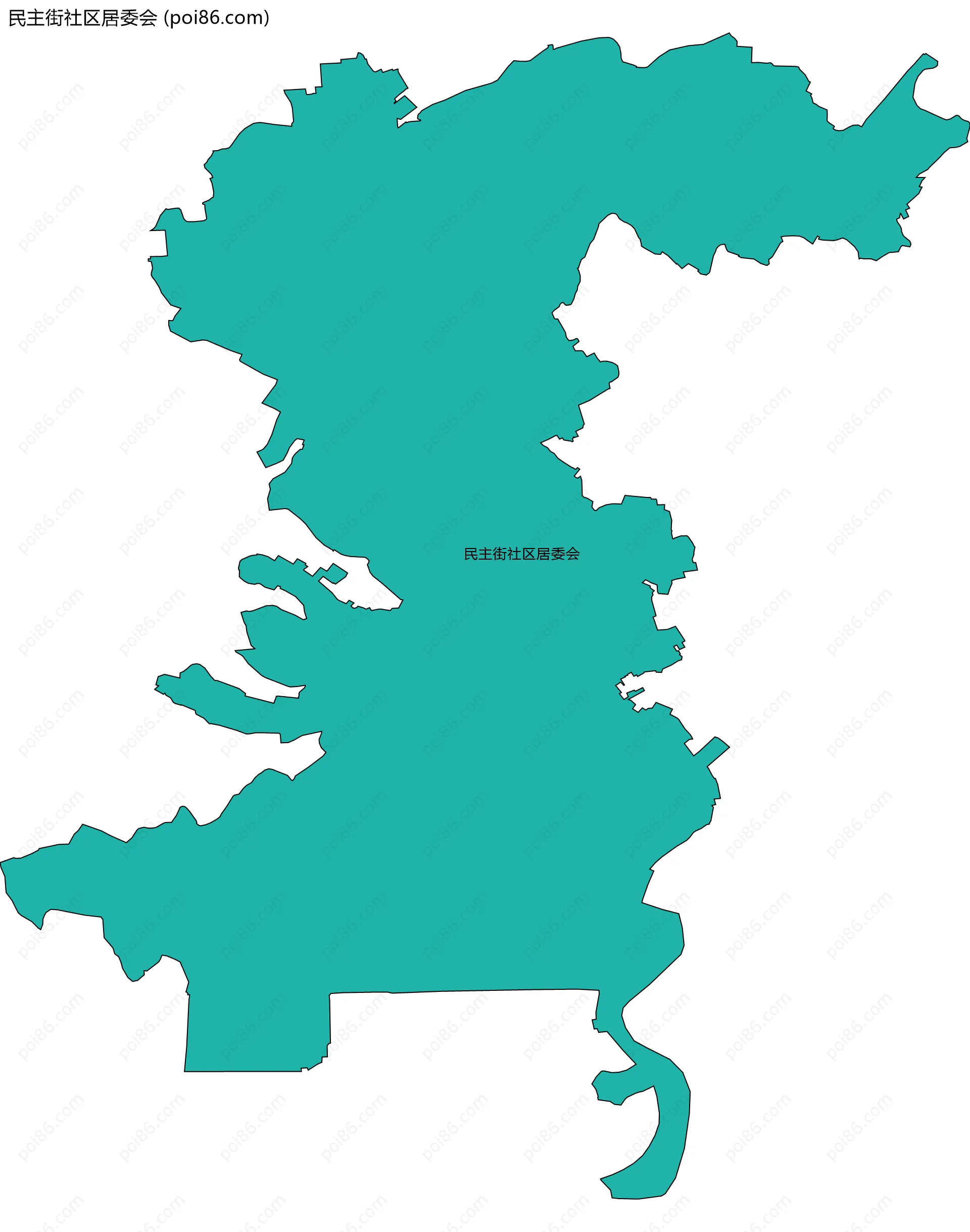 民主街社区居委会边界地图