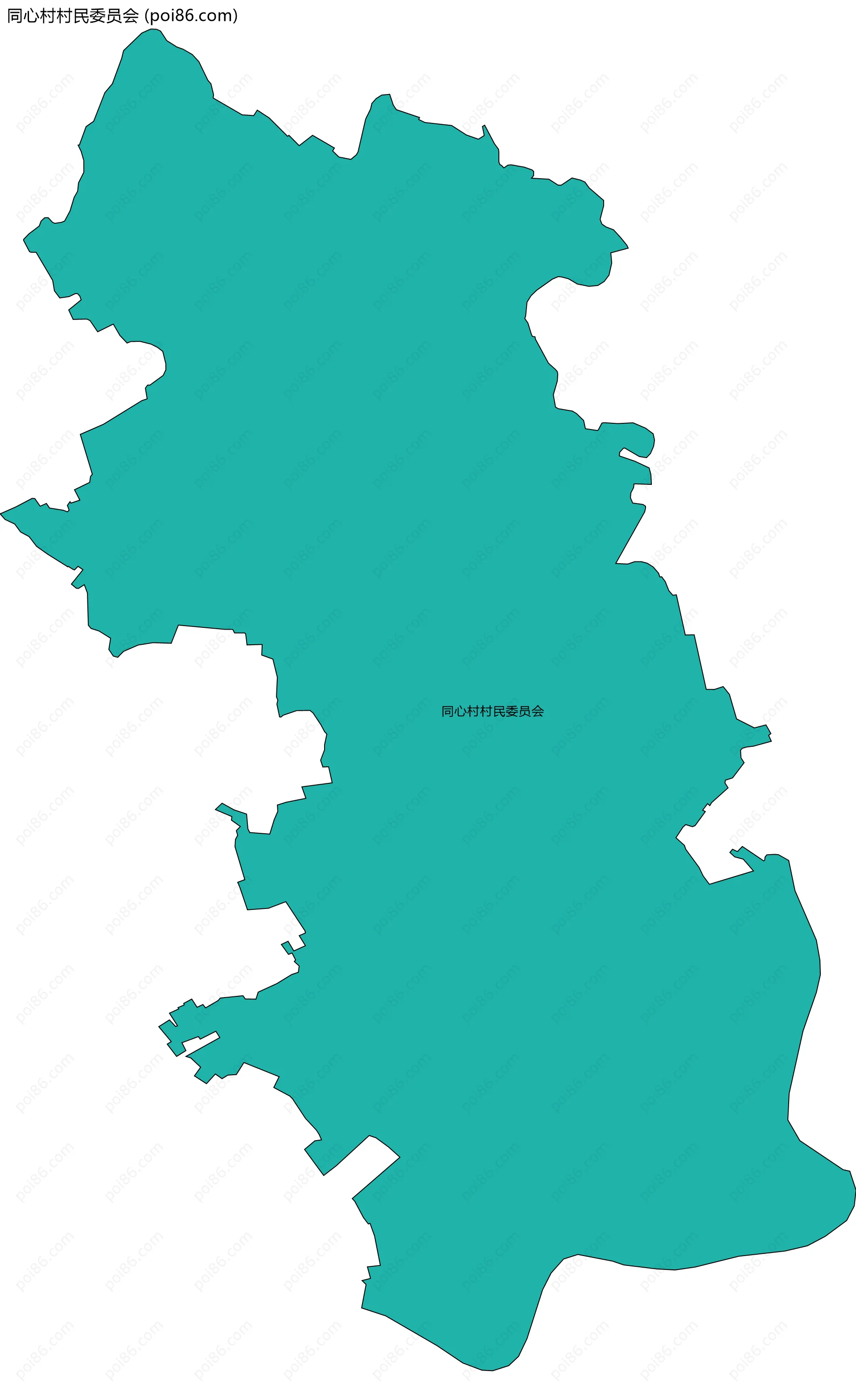 同心村村民委员会边界地图