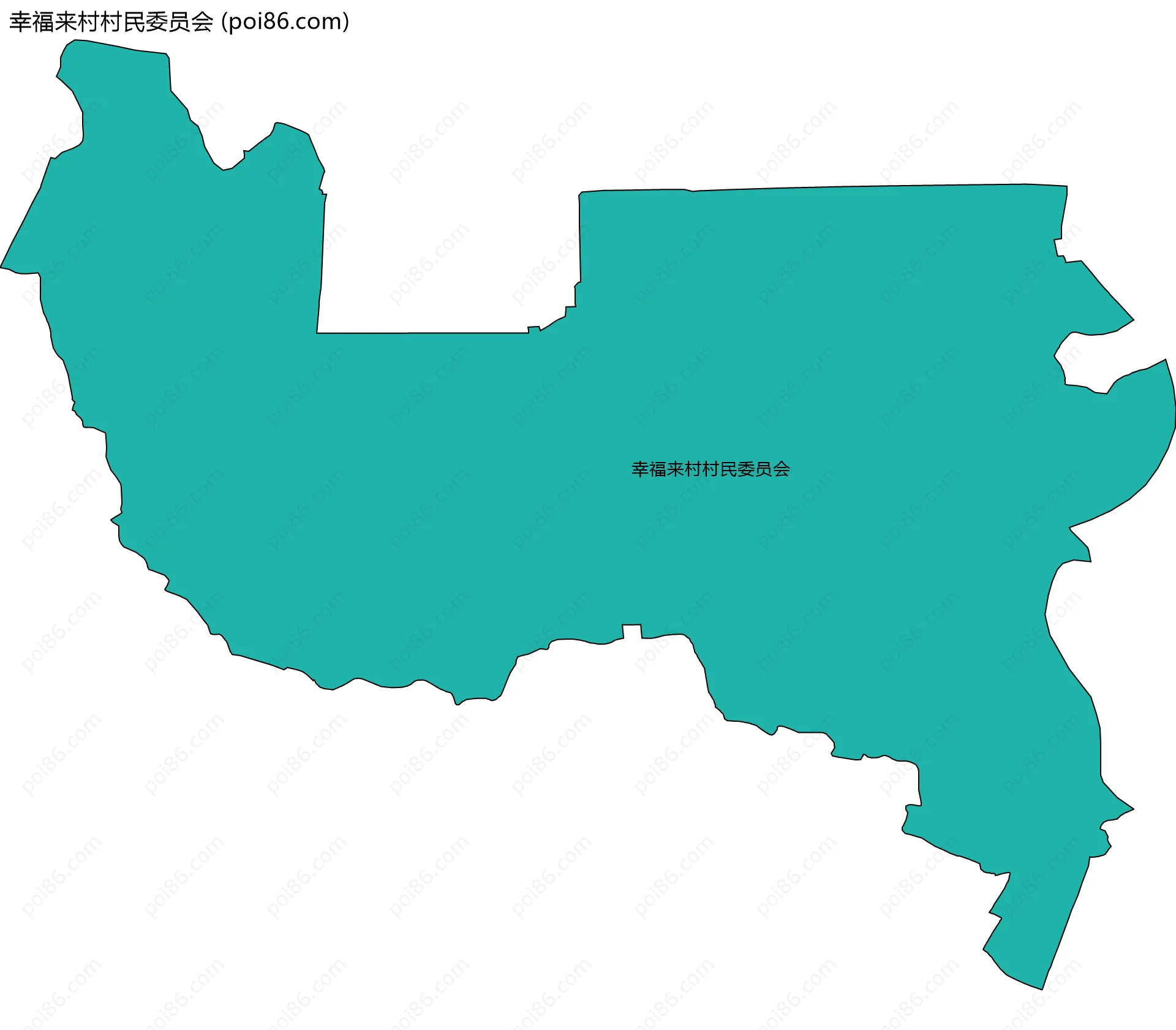幸福来村村民委员会边界地图