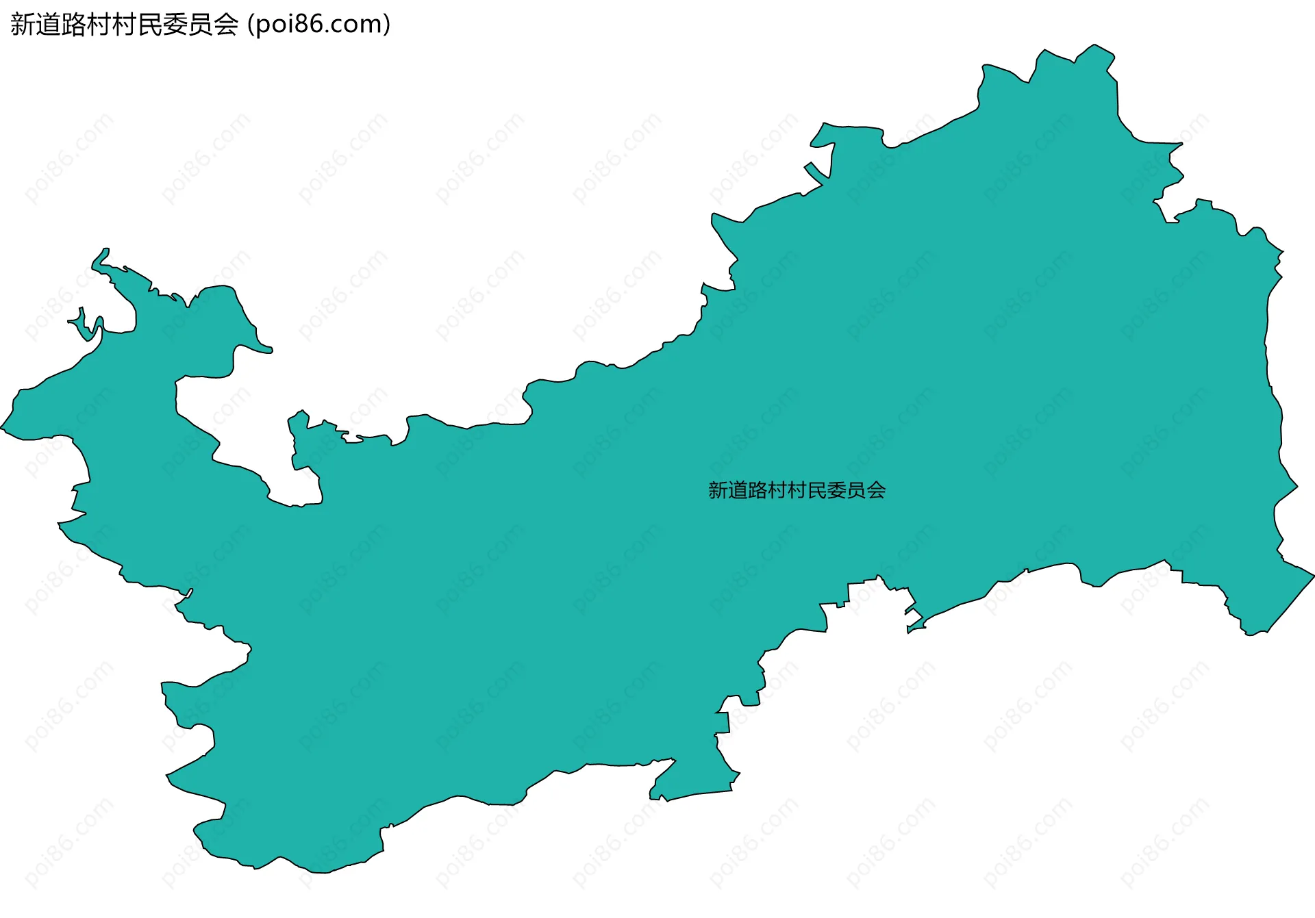 新道路村村民委员会边界地图