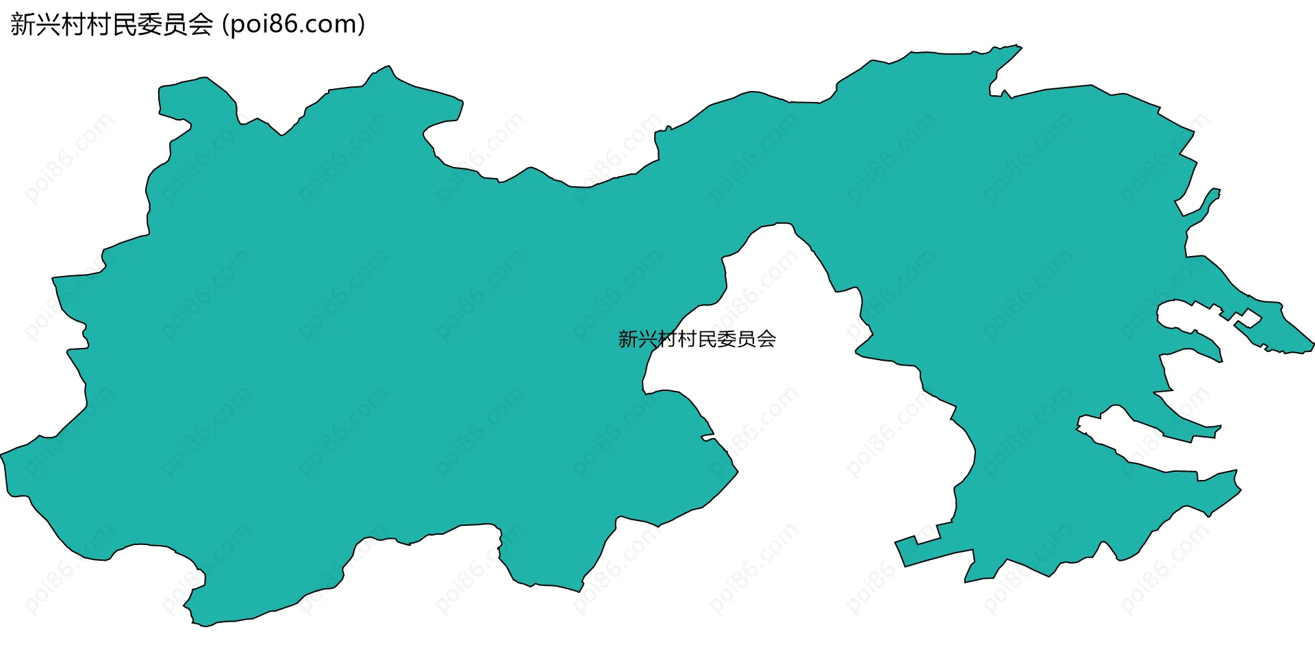 新兴村村民委员会边界地图