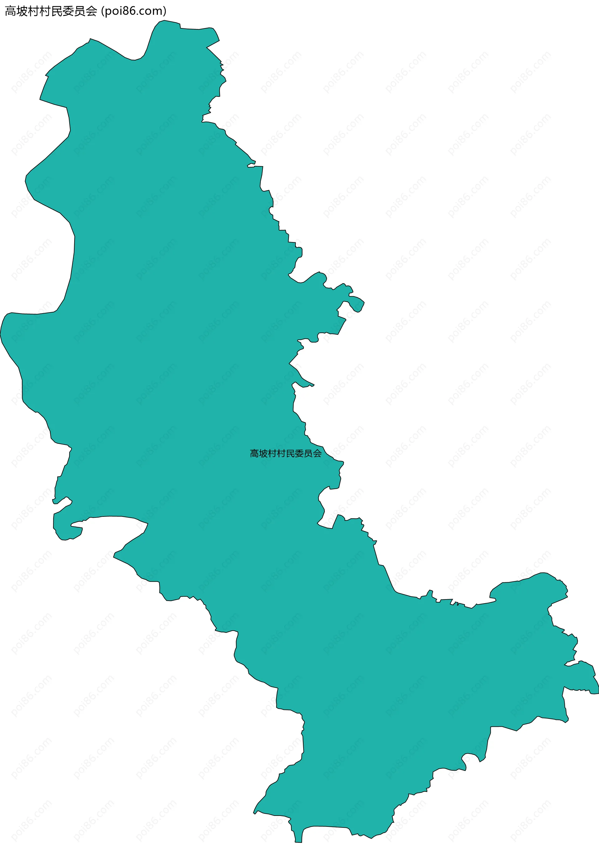 高坡村村民委员会边界地图