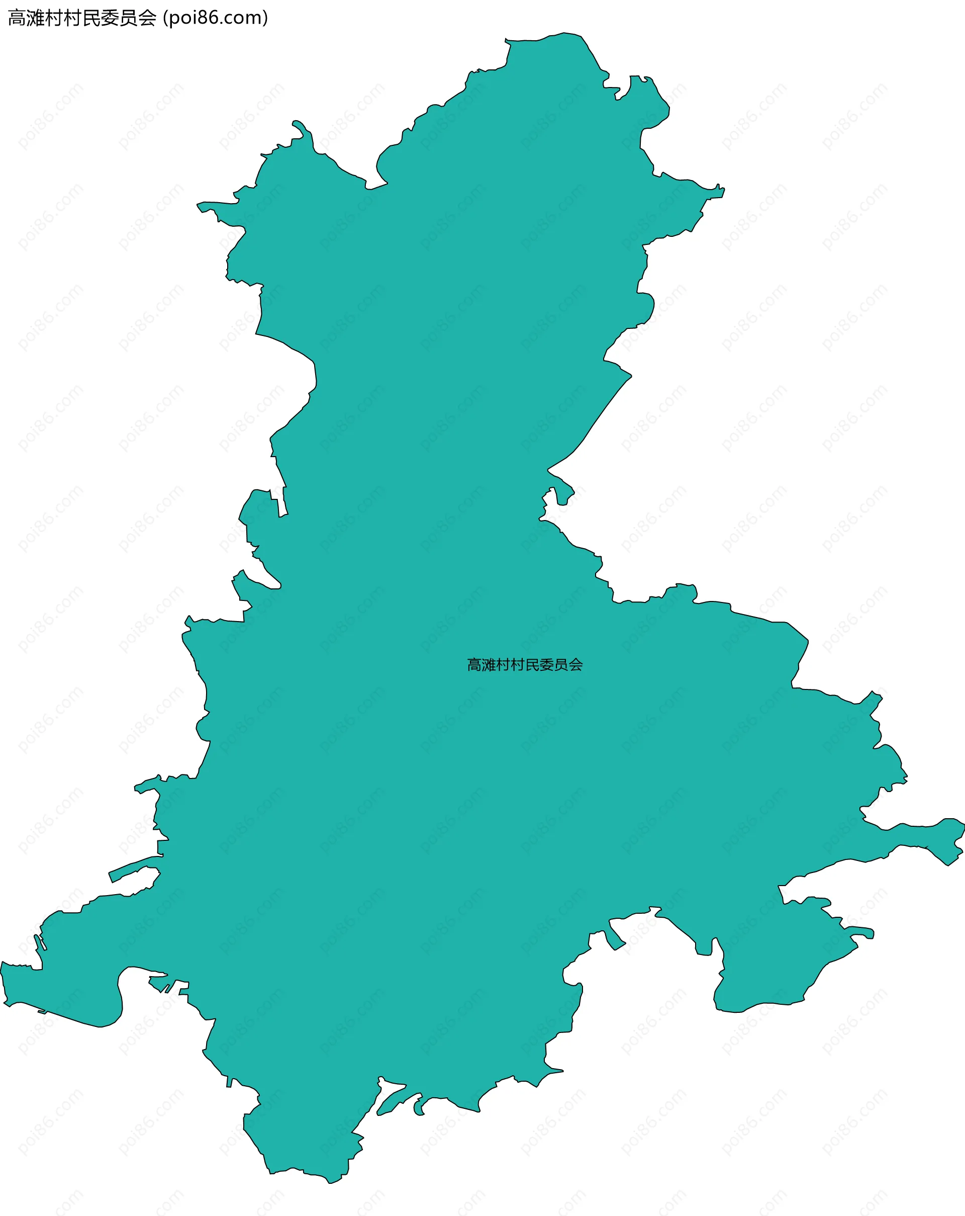 高滩村村民委员会边界地图