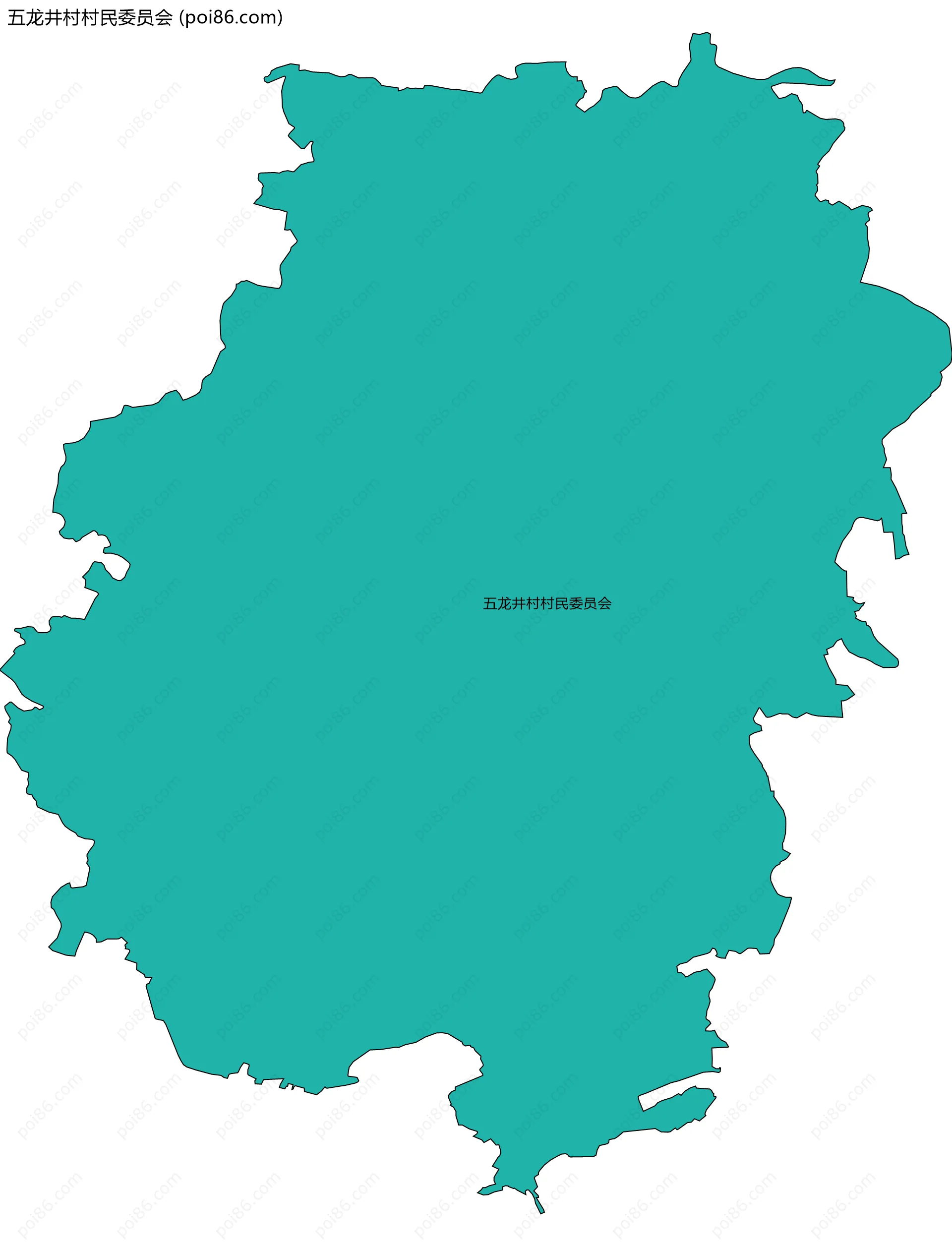 五龙井村村民委员会边界地图