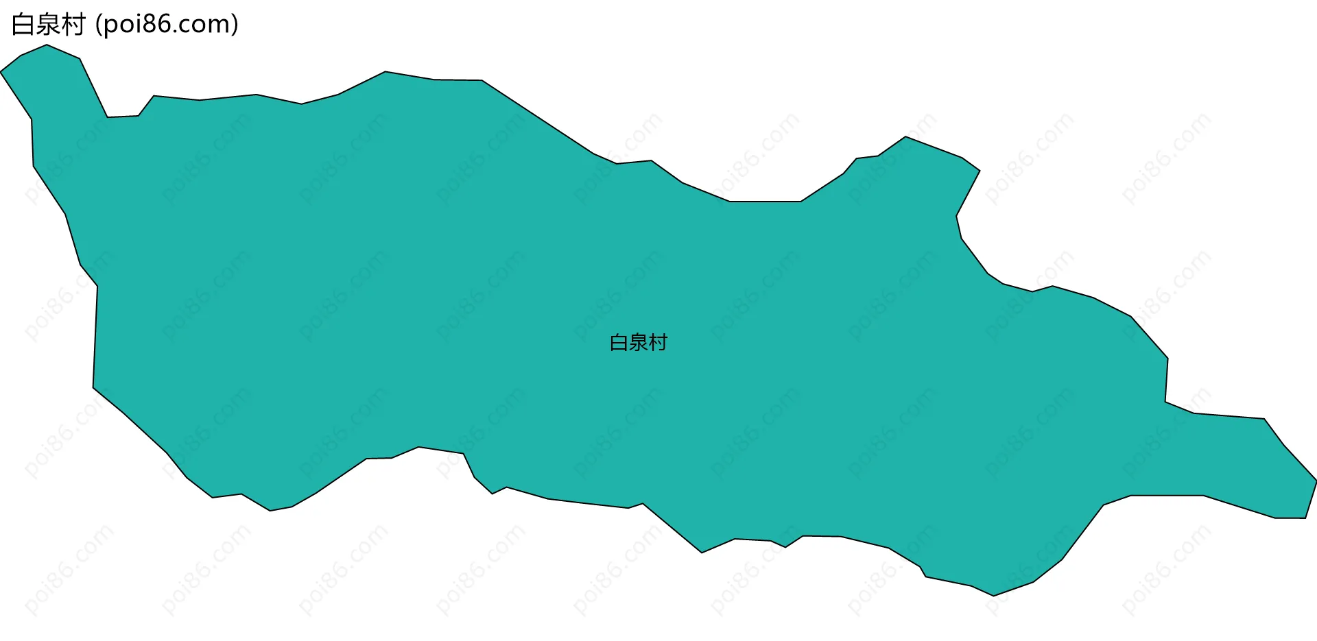 白泉村边界地图