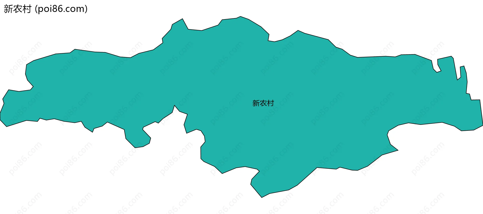 新农村边界地图