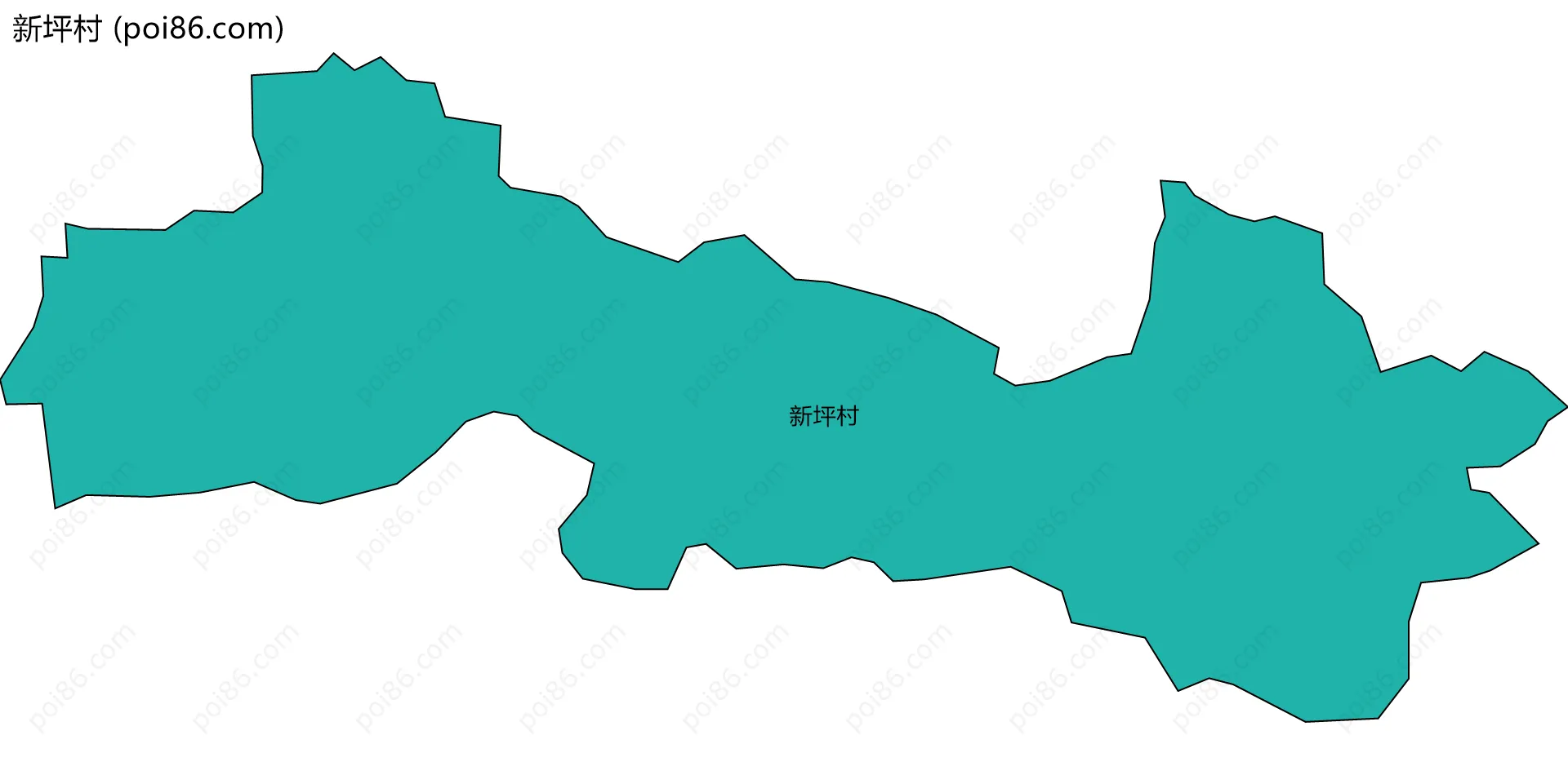 新坪村边界地图