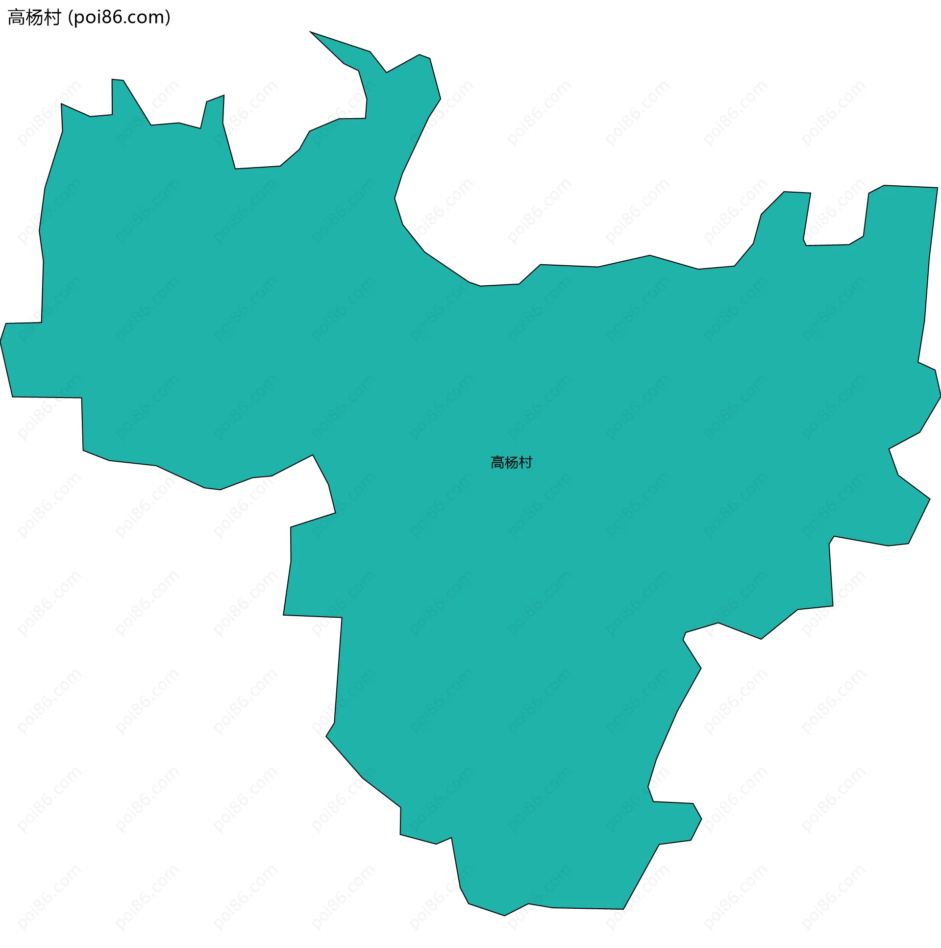 高杨村边界地图