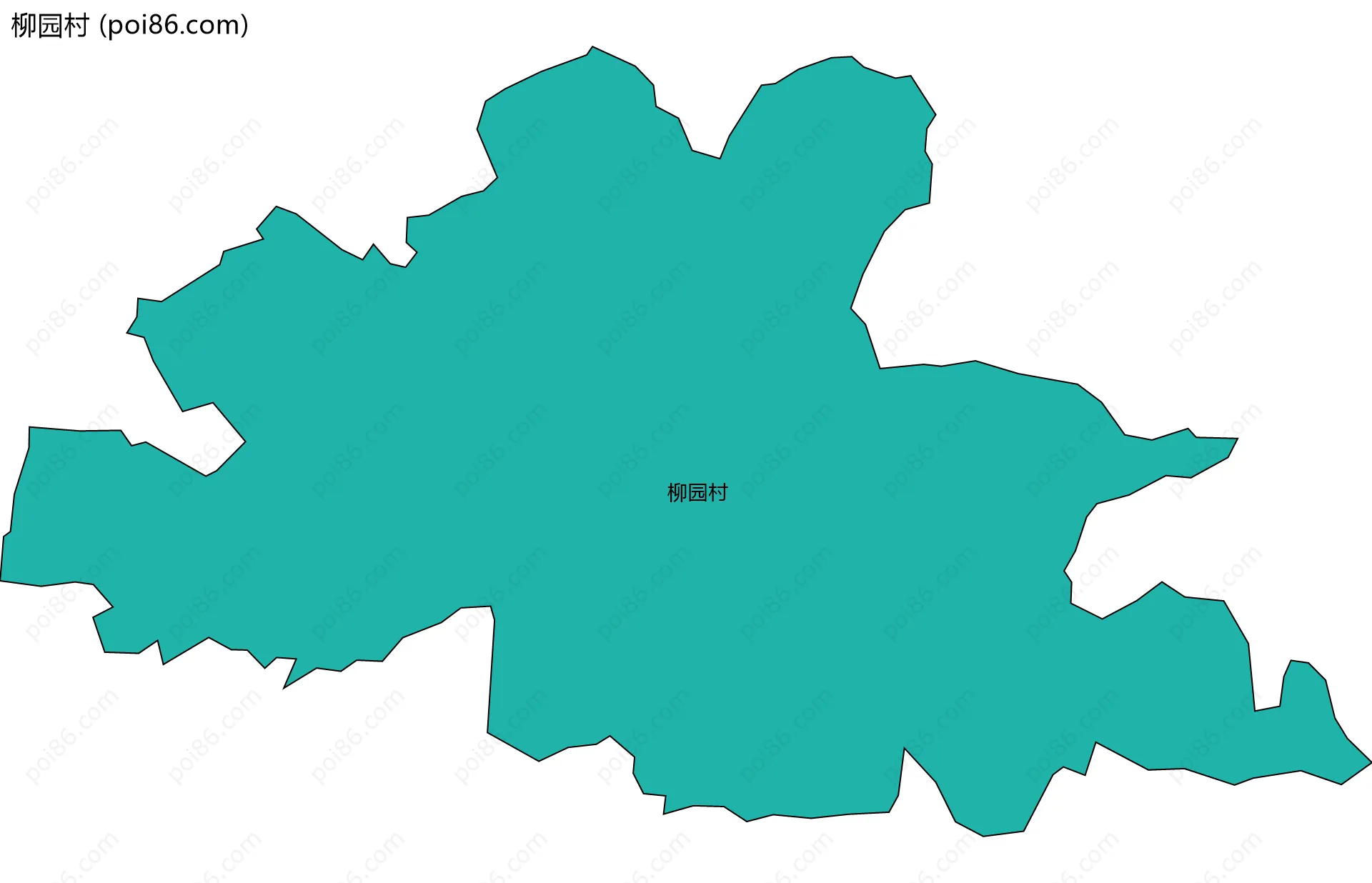 柳园村边界地图