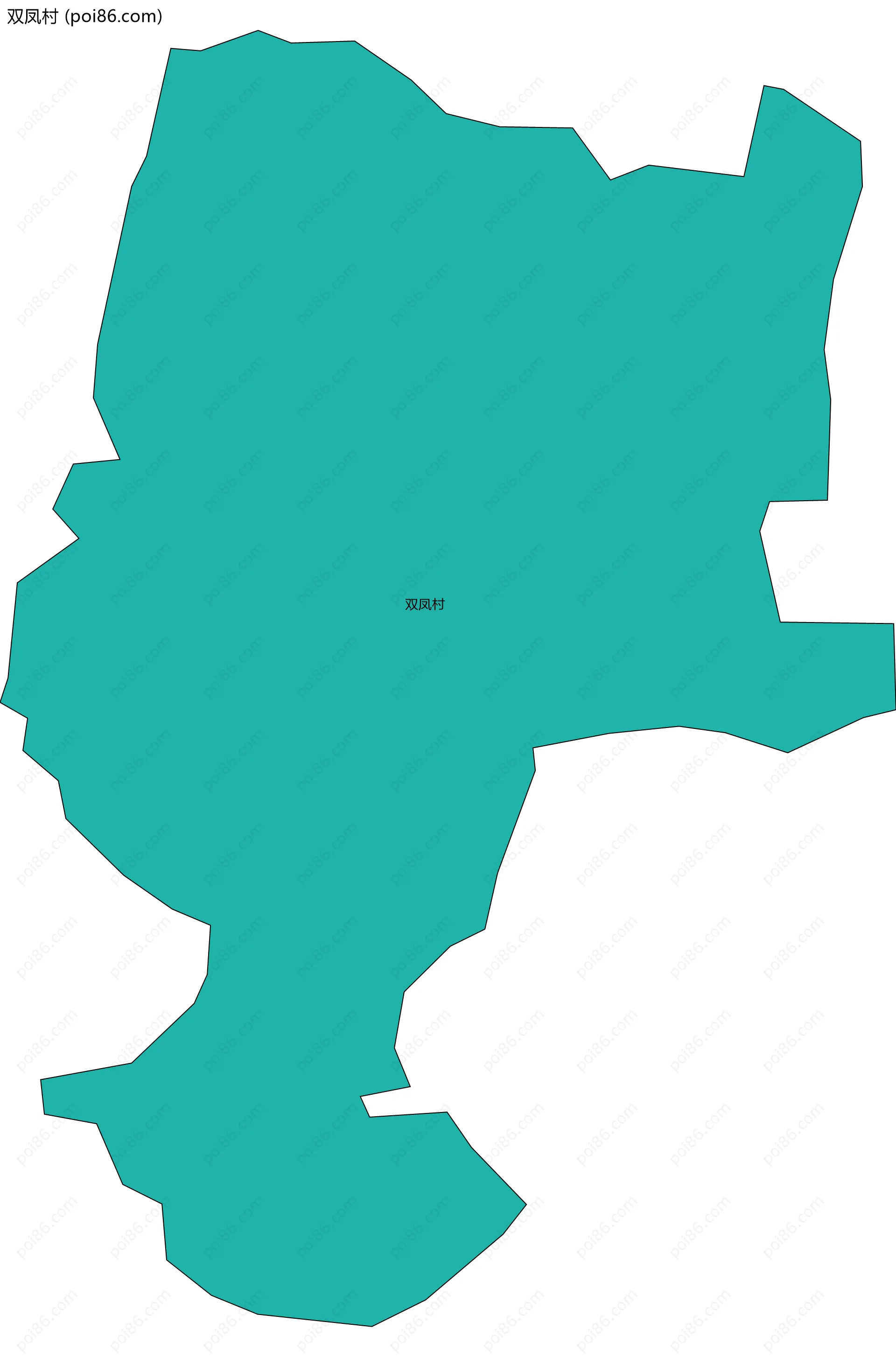 双凤村边界地图