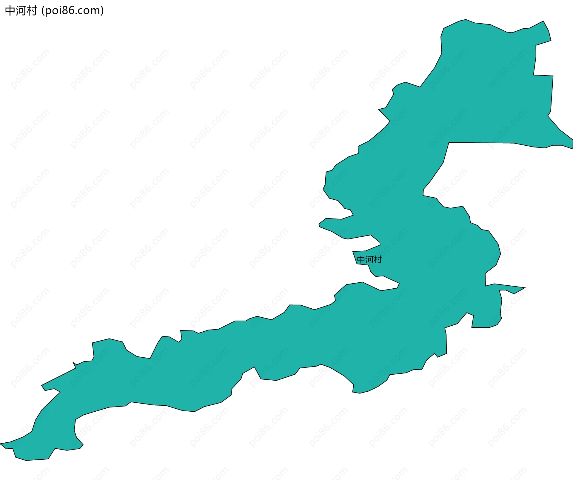 中河村边界地图