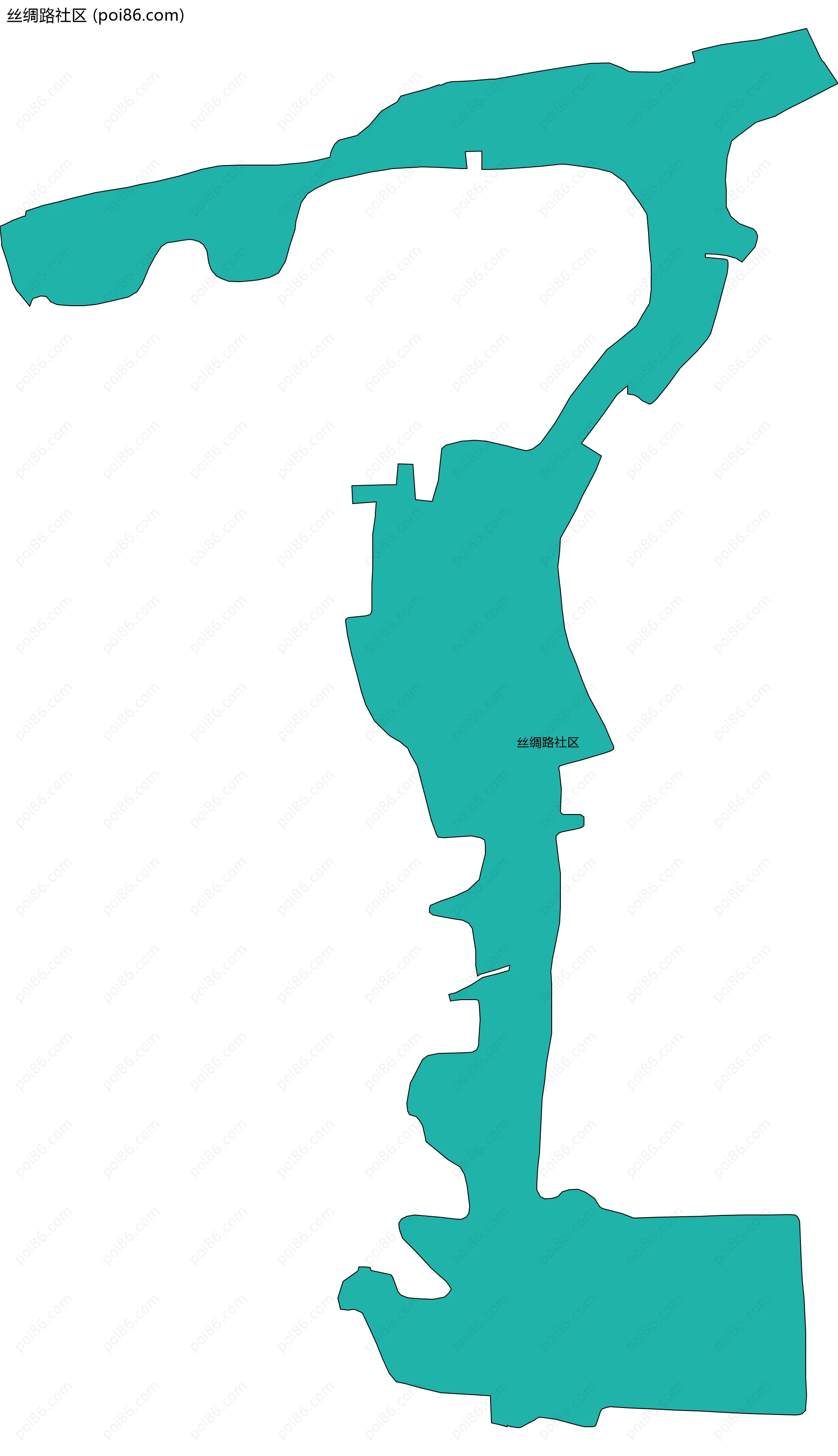 丝绸路社区边界地图