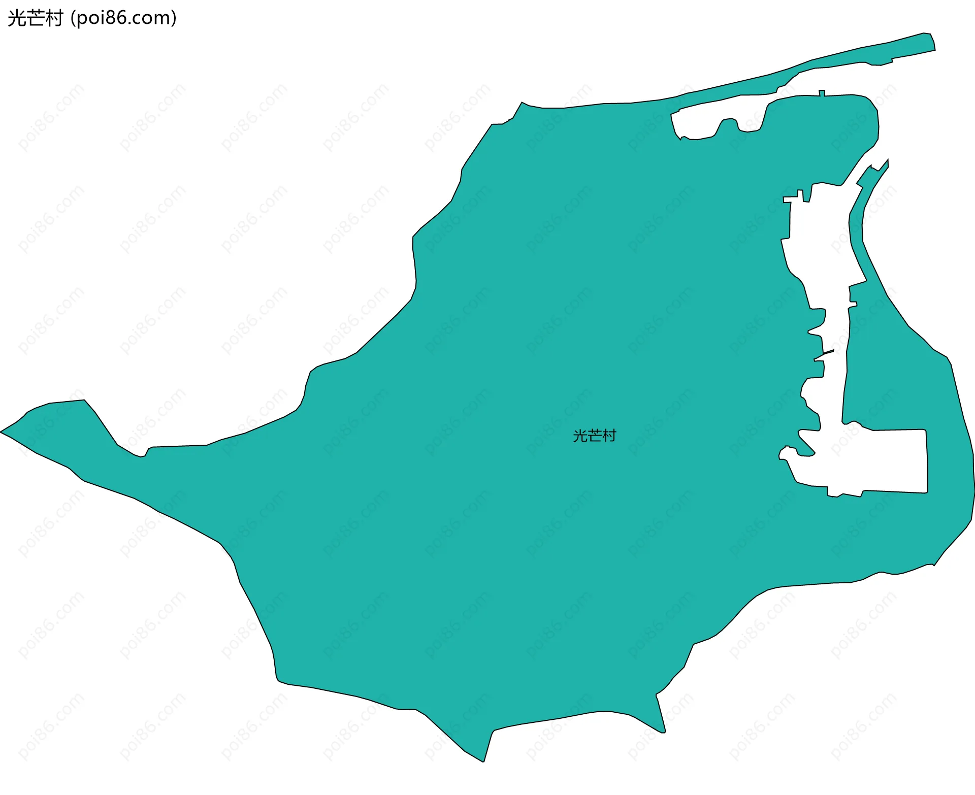 光芒村边界地图