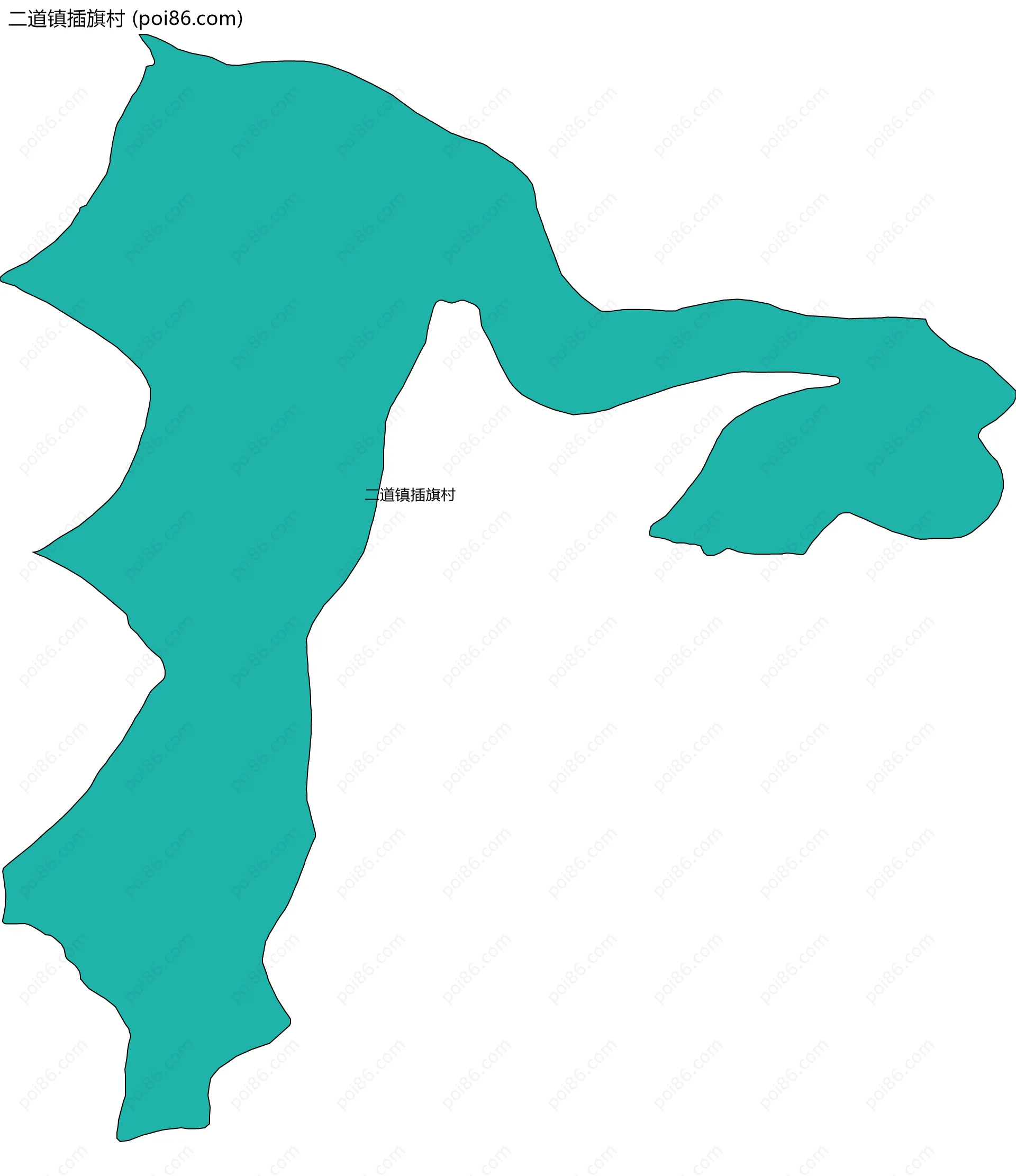 二道镇插旗村边界地图