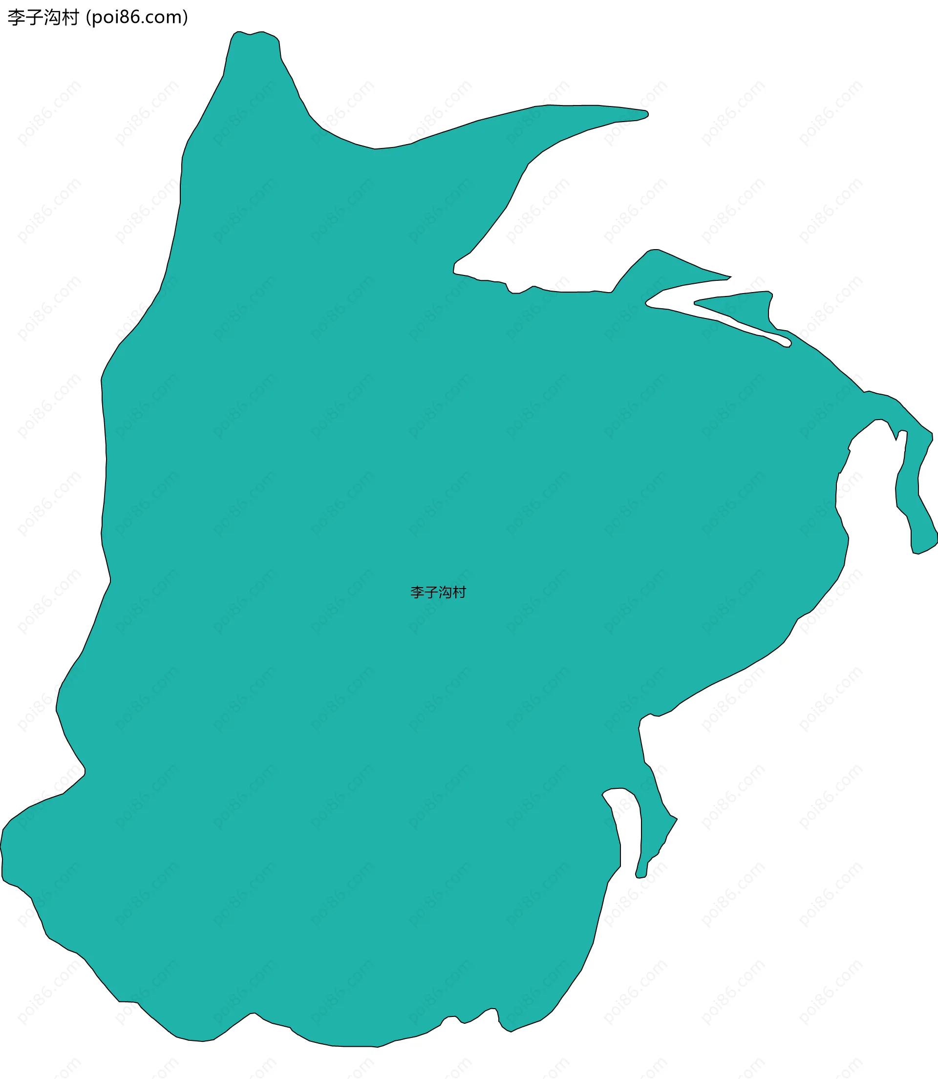 李子沟村边界地图