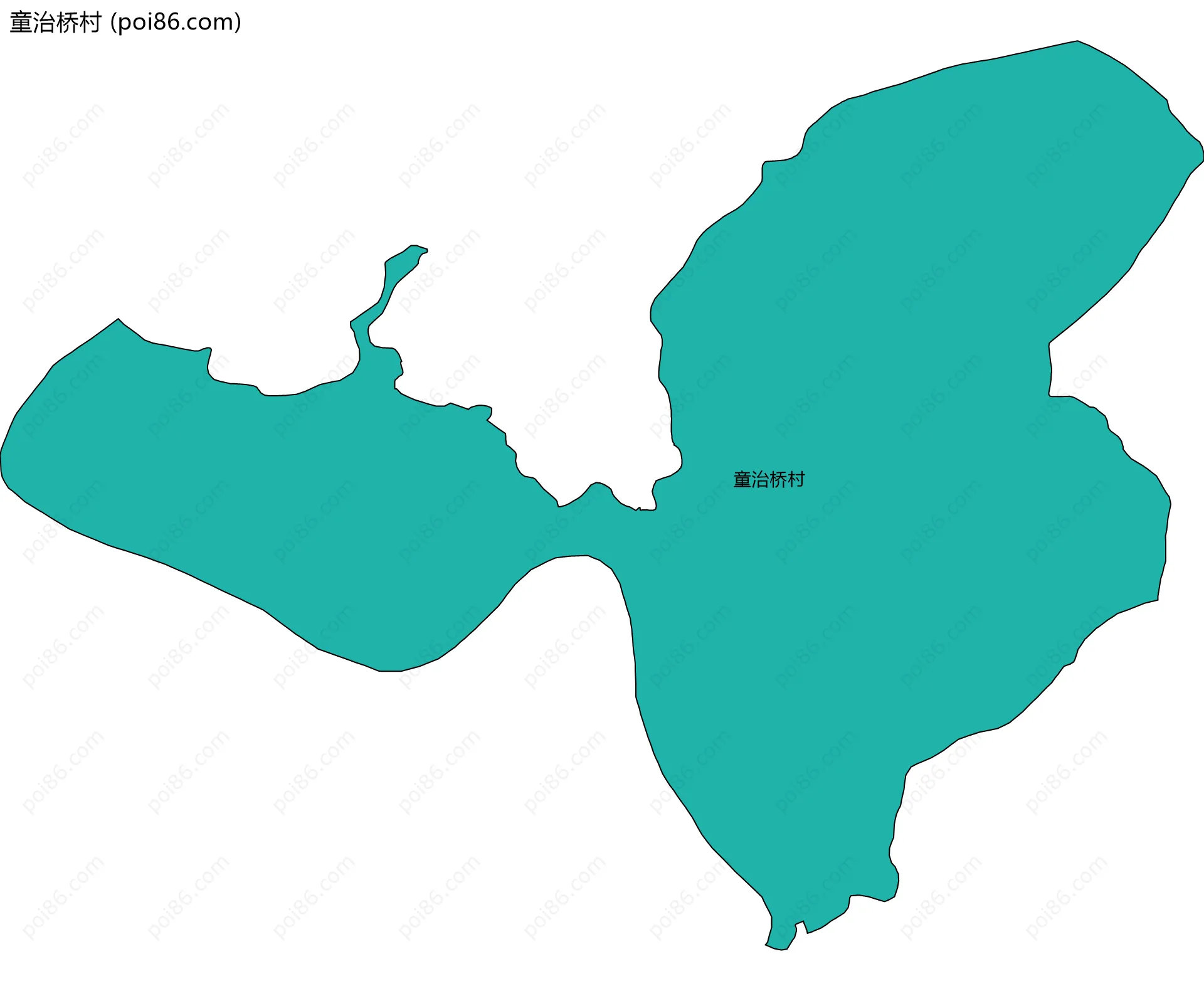 童治桥村边界地图