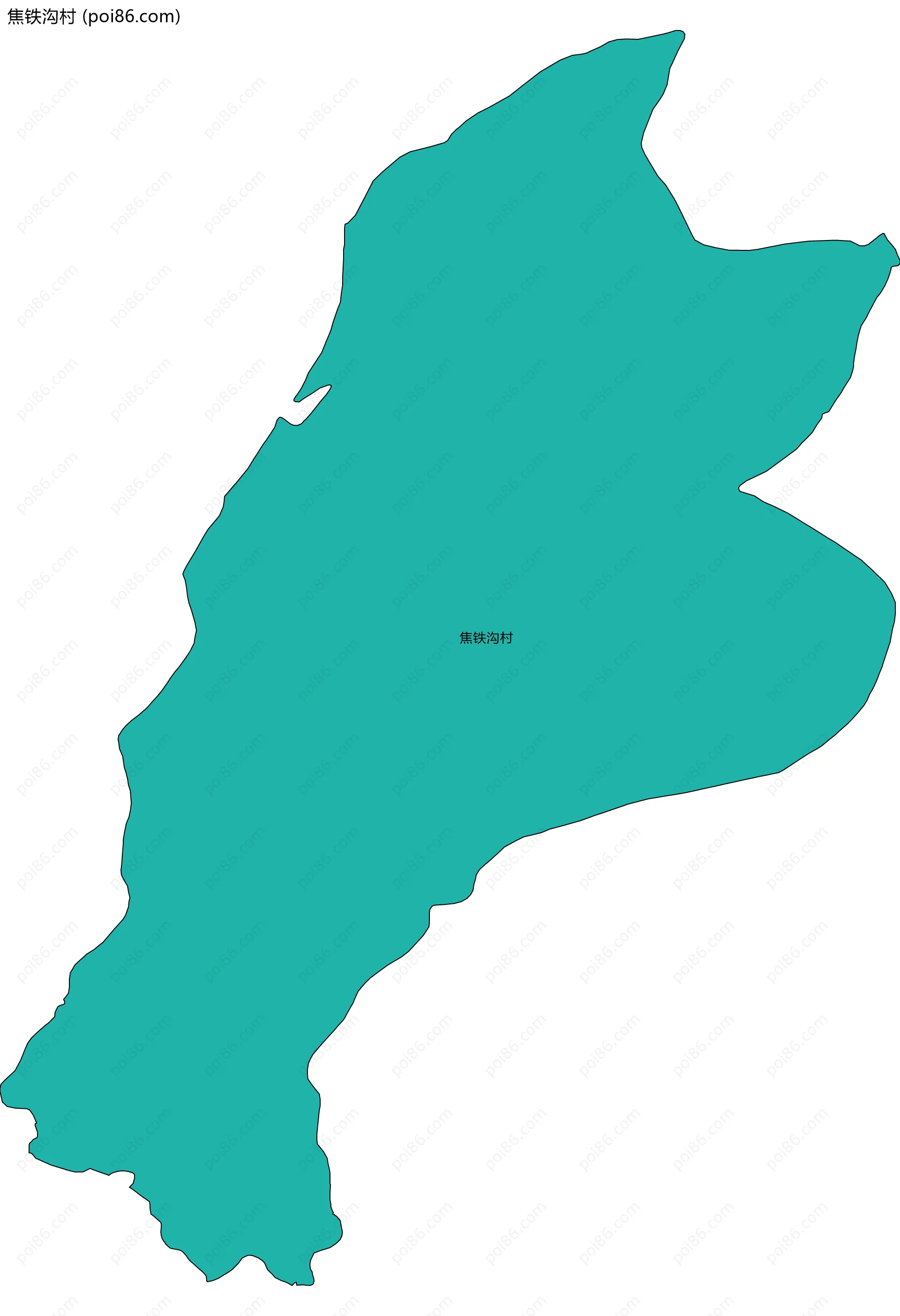 焦铁沟村边界地图