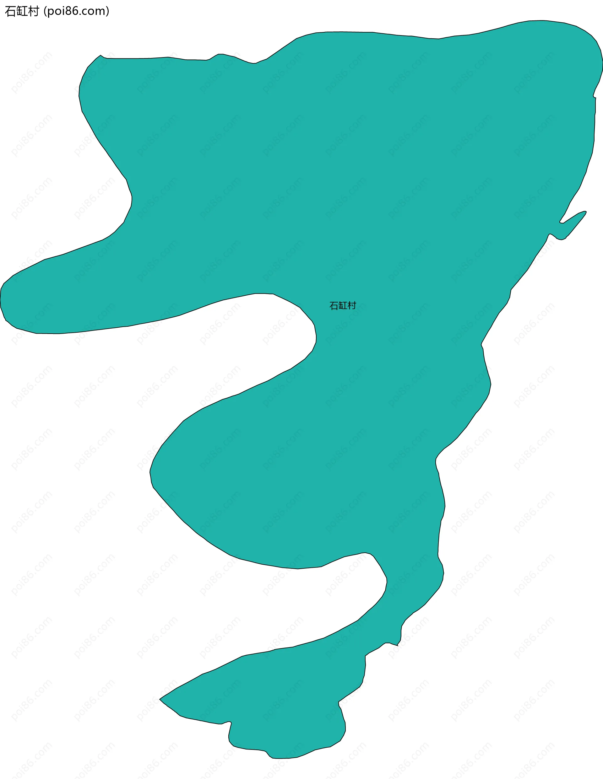 石缸村边界地图