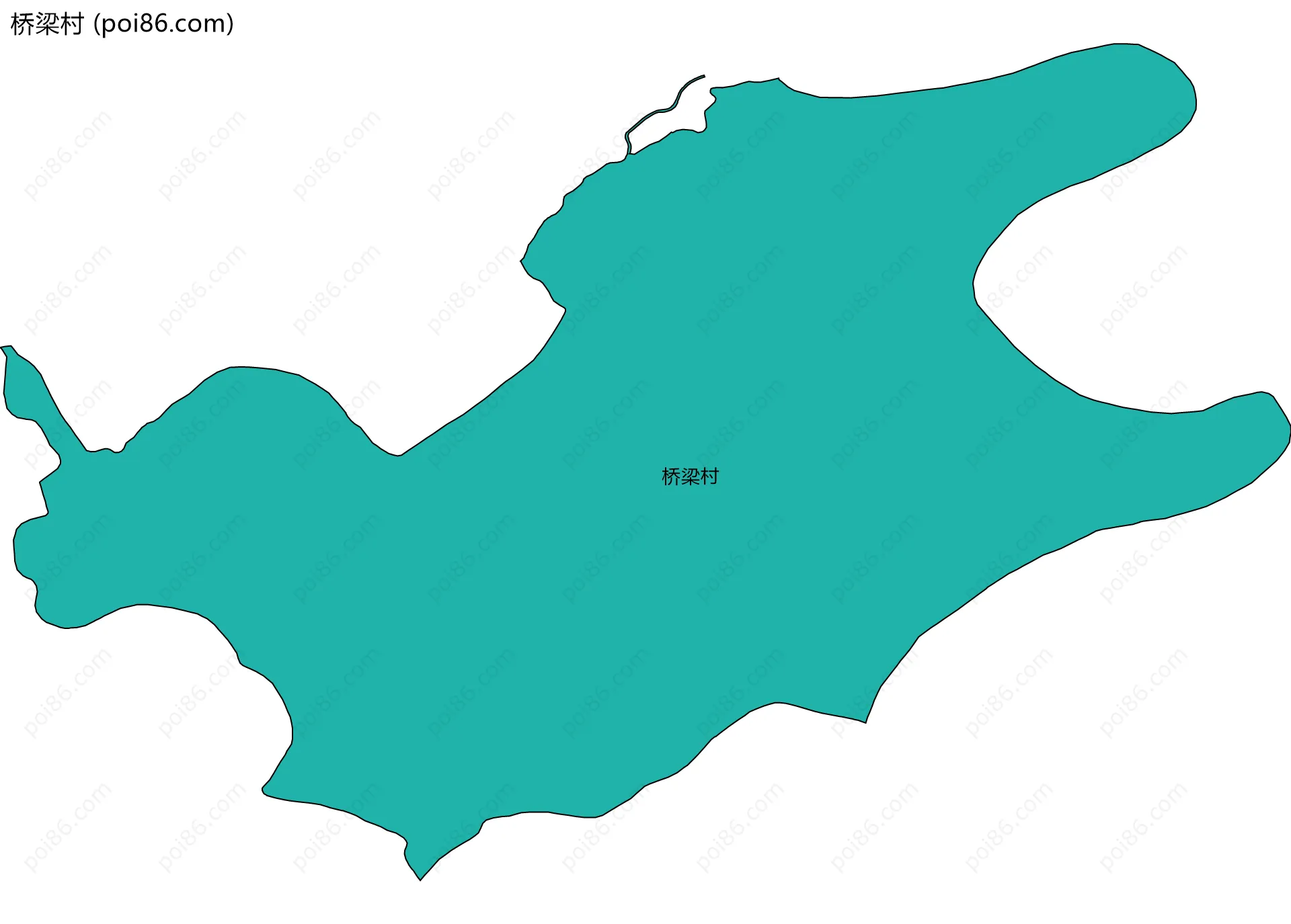 桥梁村边界地图
