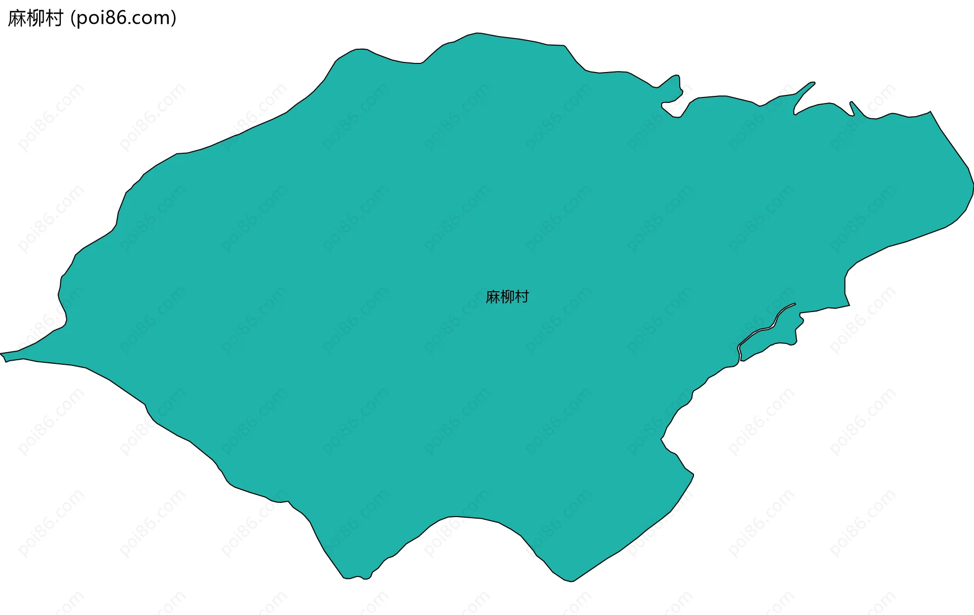 麻柳村边界地图