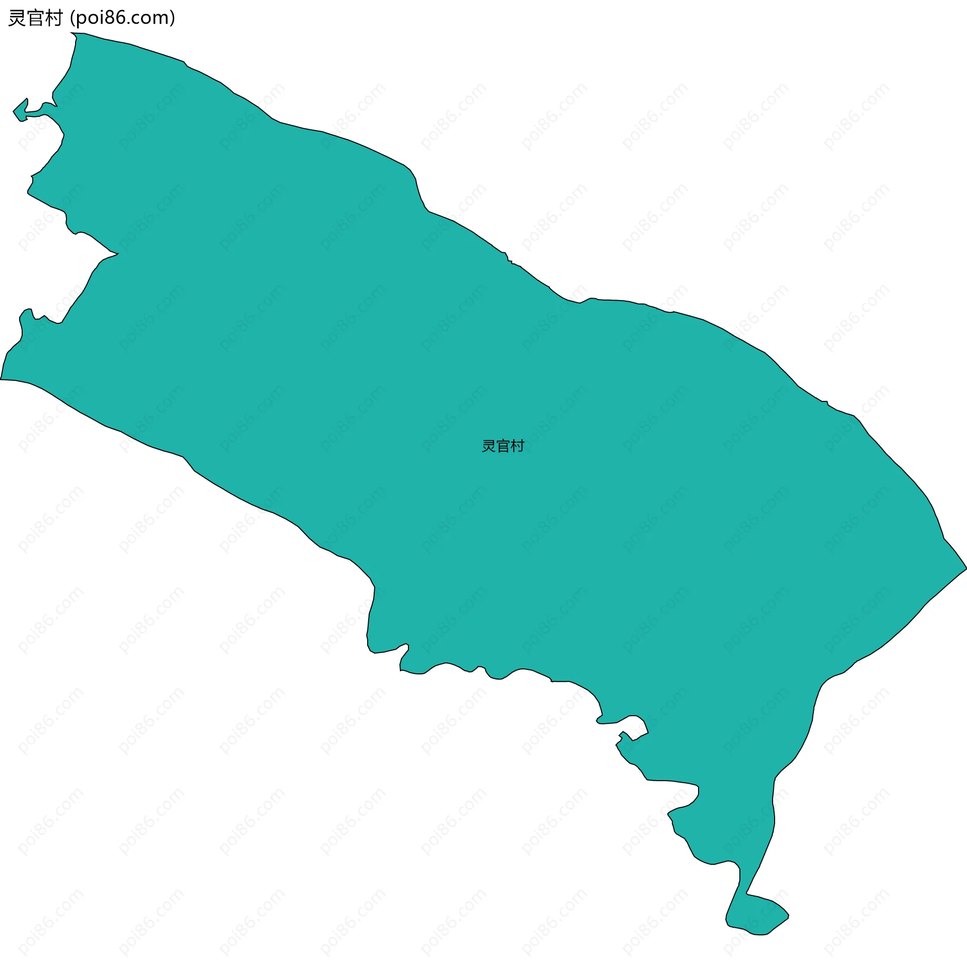 灵官村边界地图