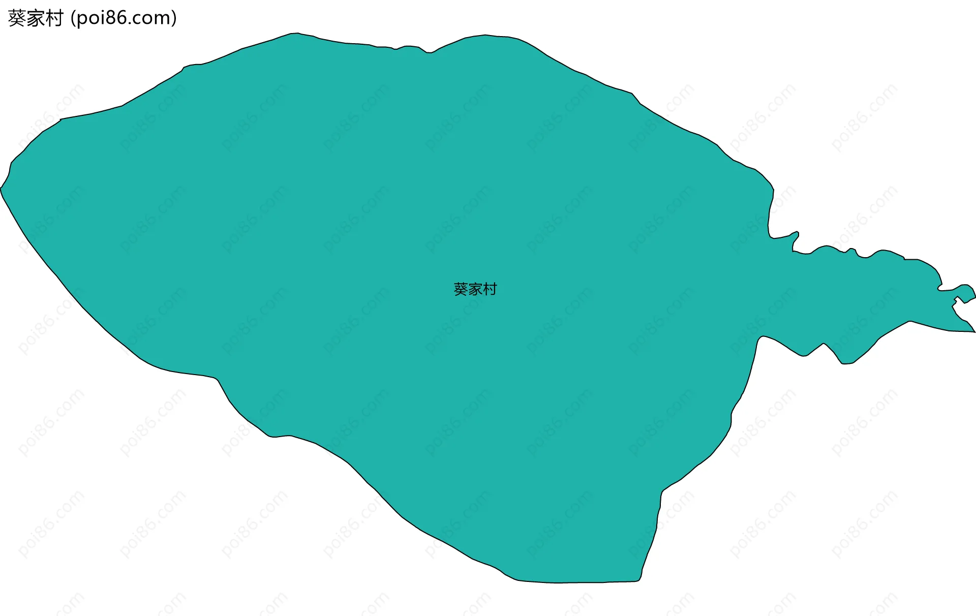 葵家村边界地图