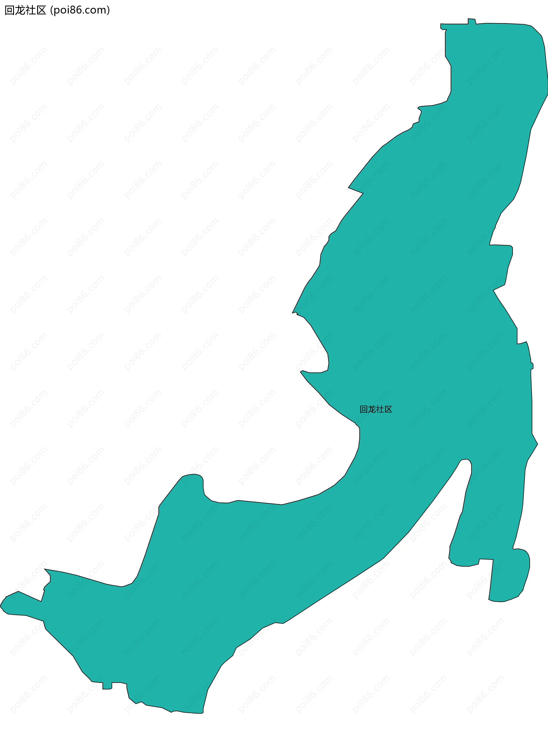 回龙社区边界地图