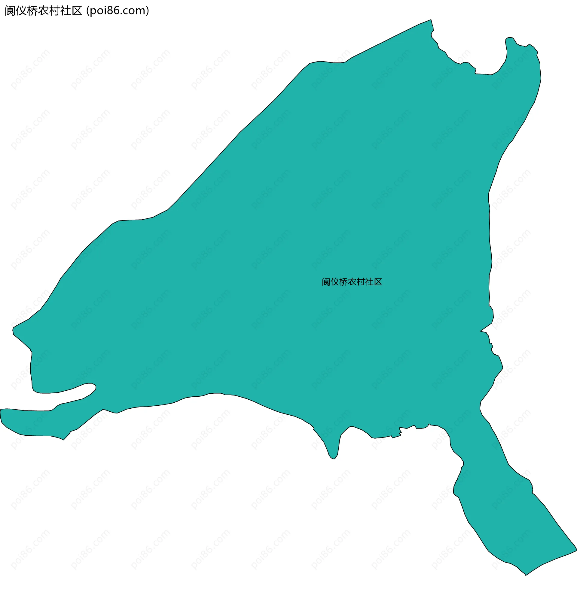 阆仪桥农村社区边界地图