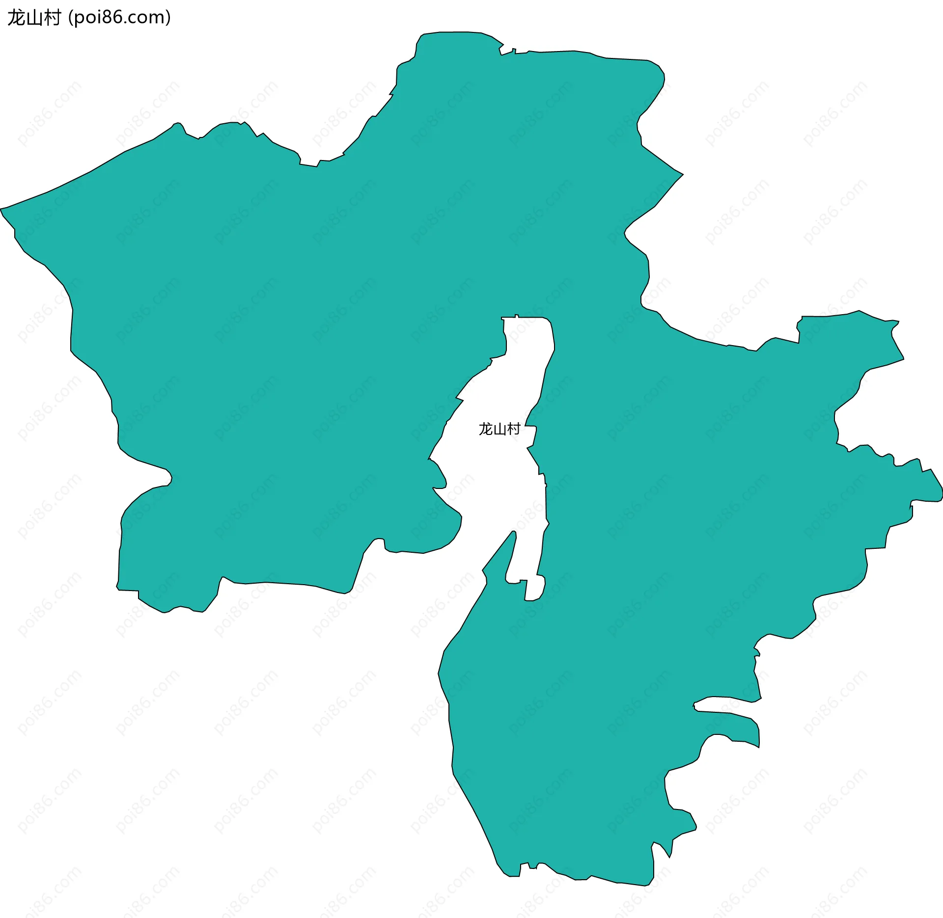 龙山村边界地图