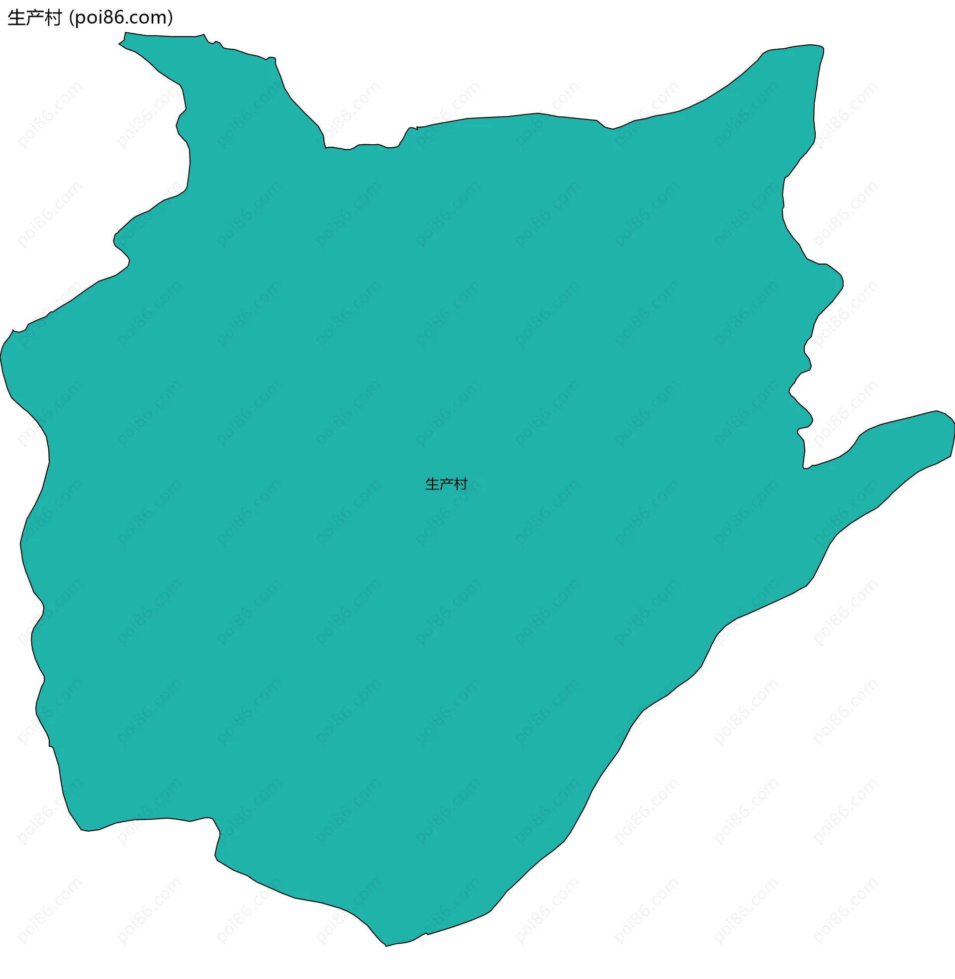 生产村边界地图