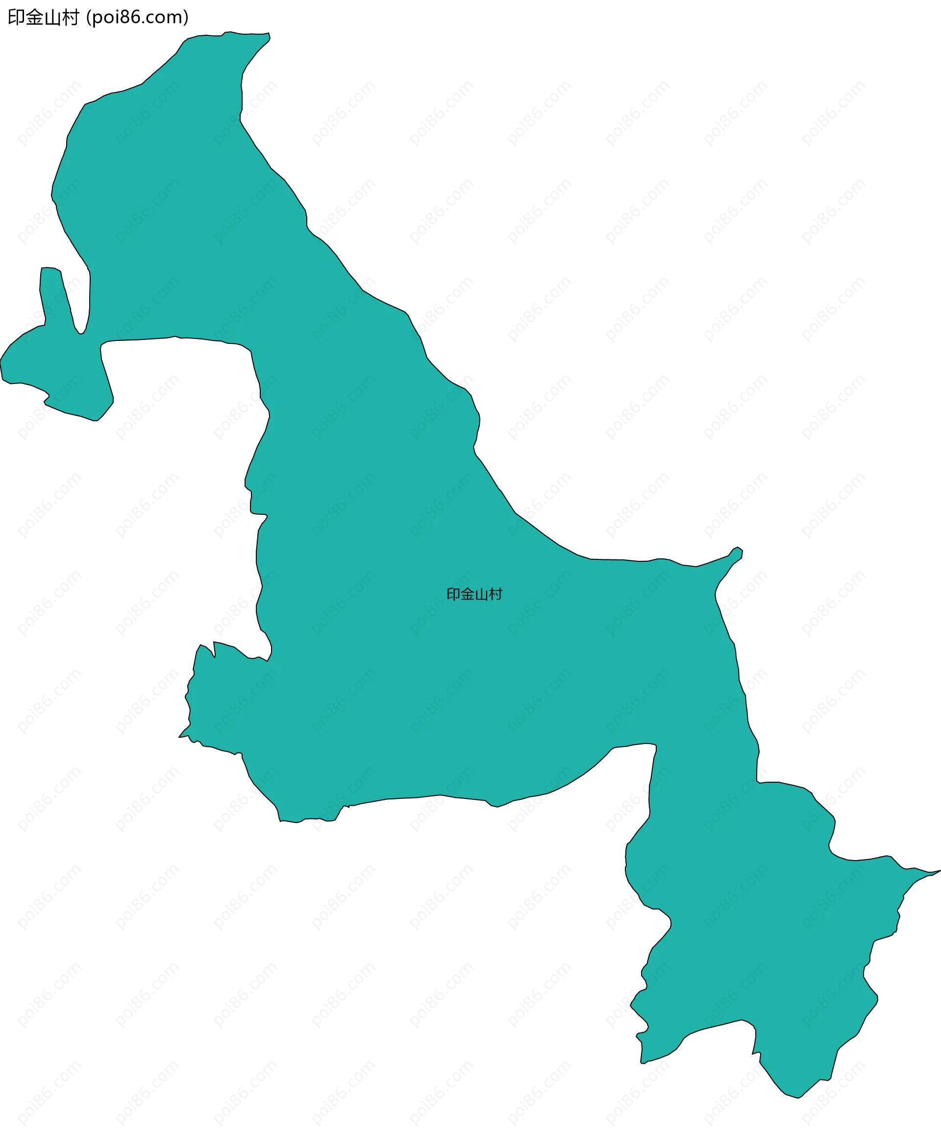 印金山村边界地图