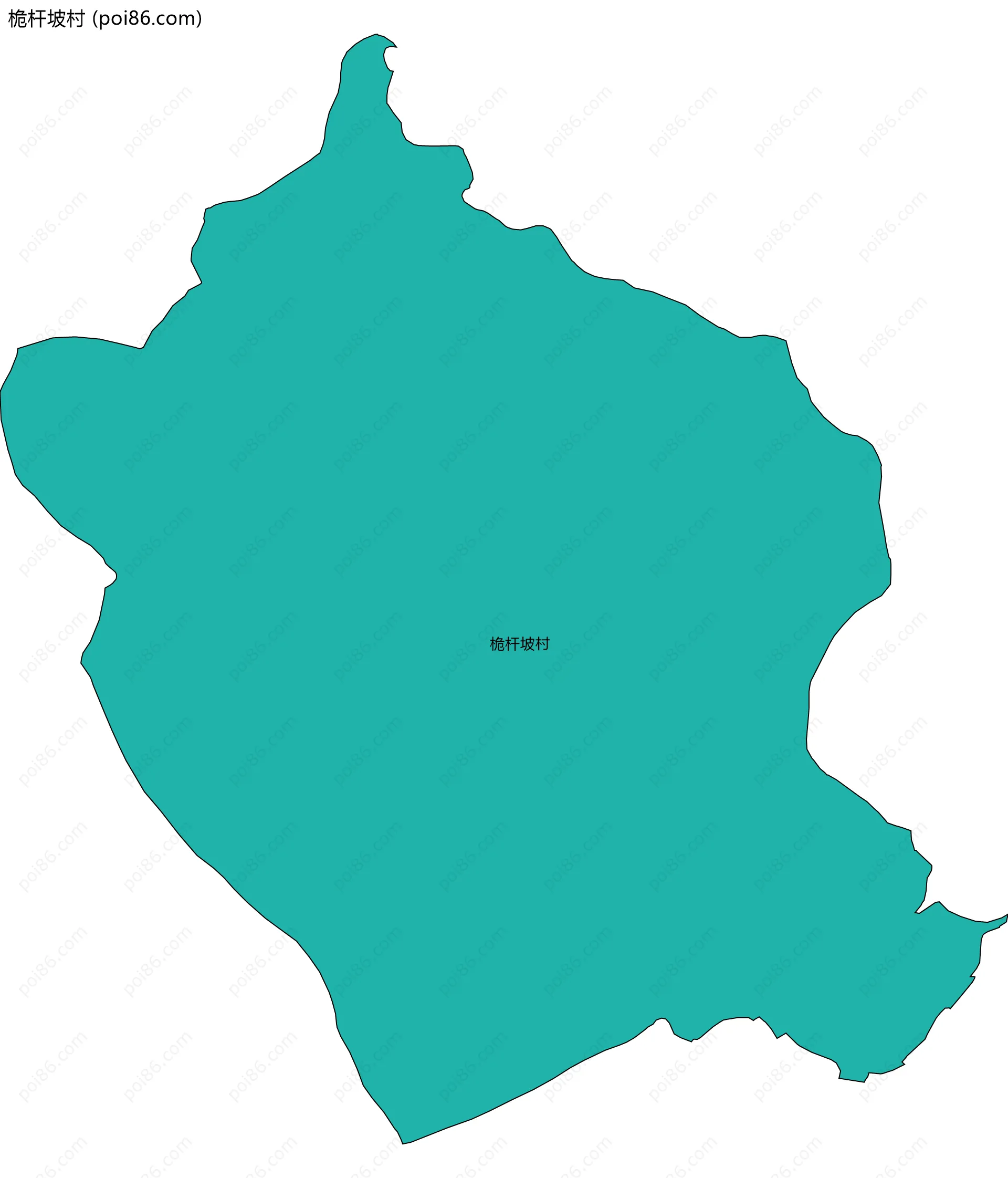 桅杆坡村边界地图