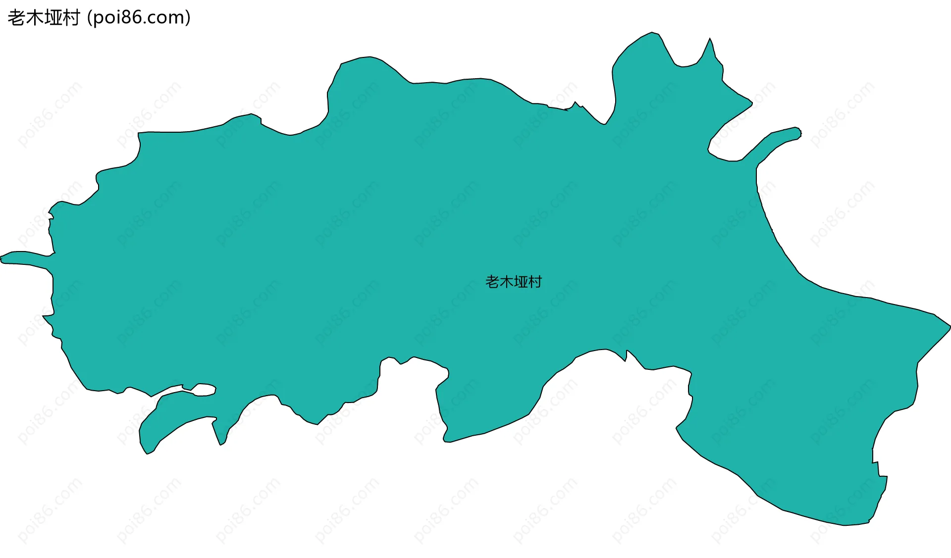 老木垭村边界地图