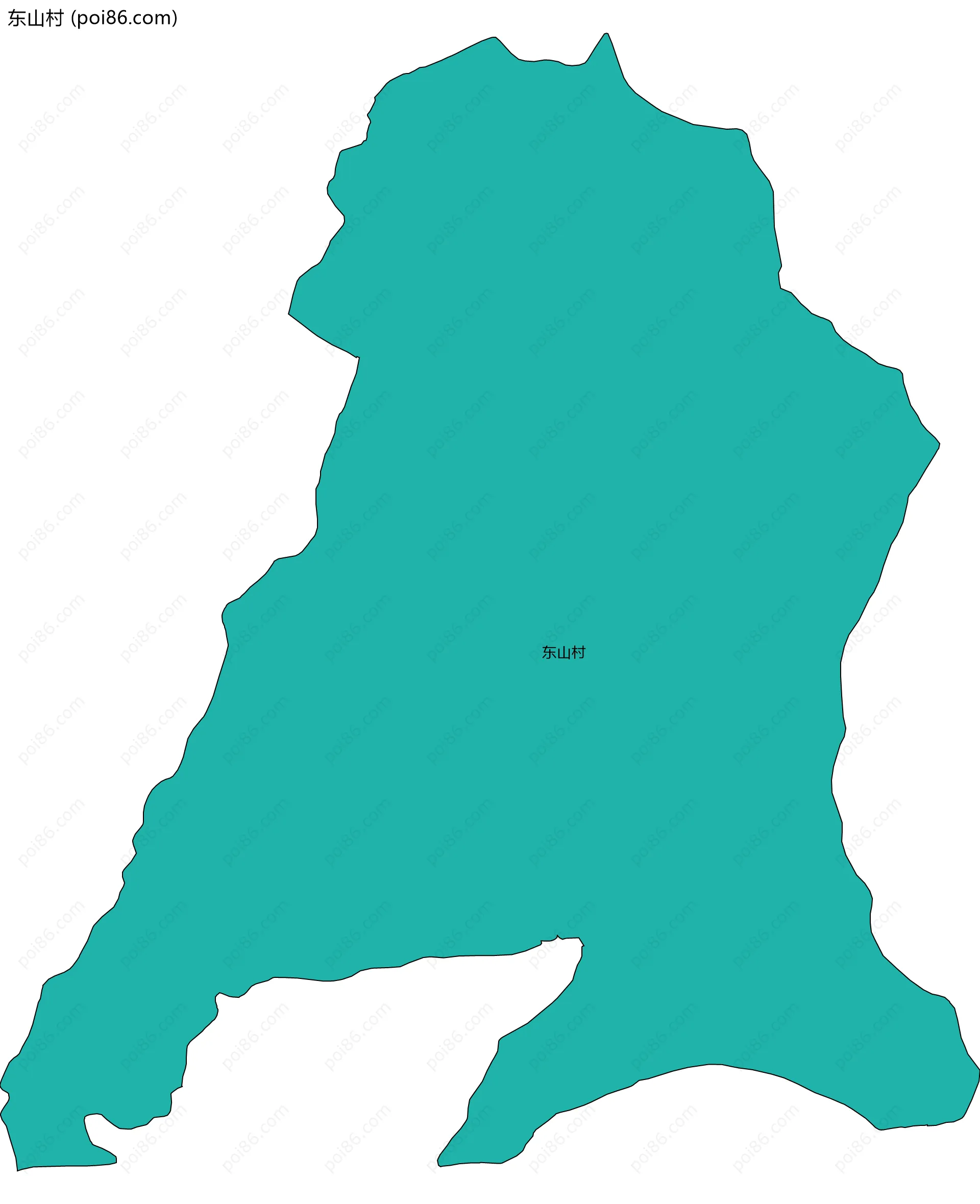 东山村边界地图