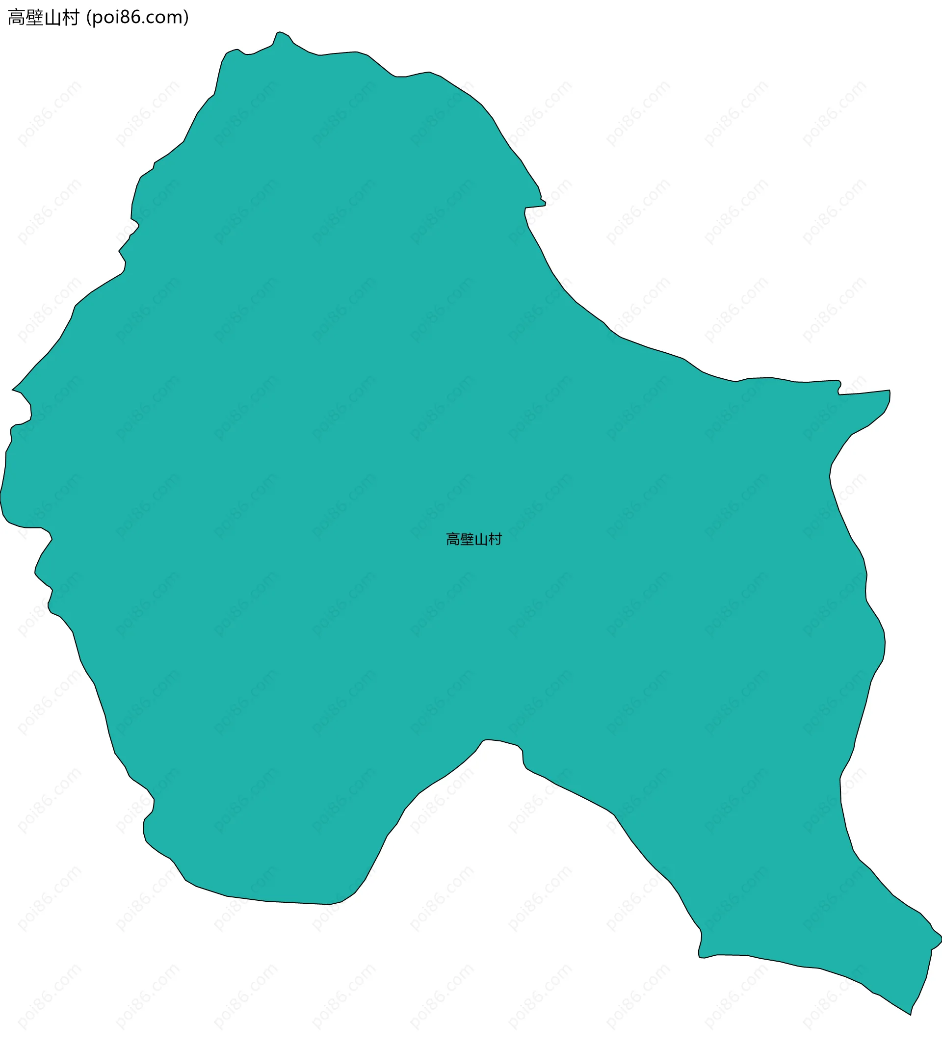 高壁山村边界地图