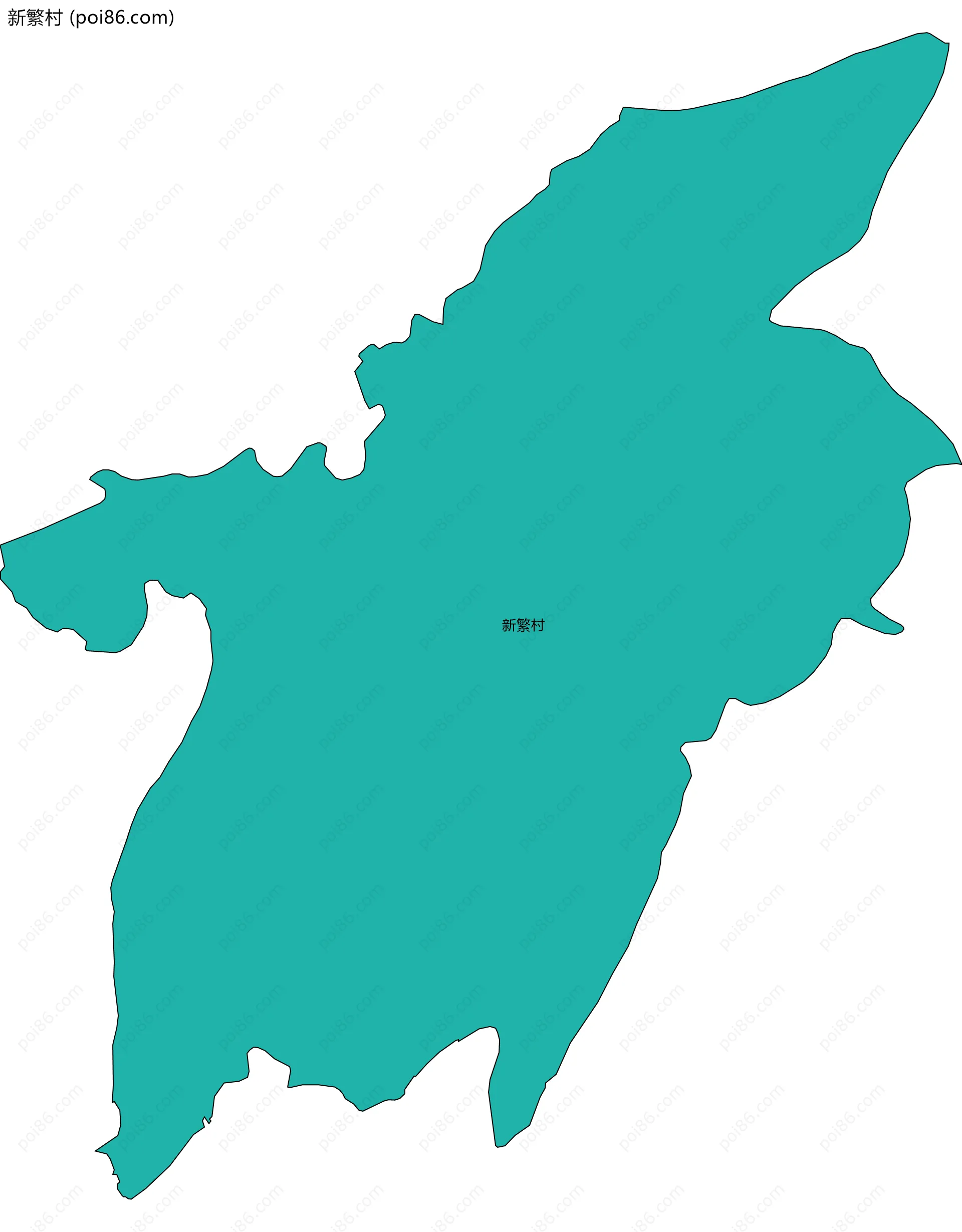 新繁村边界地图