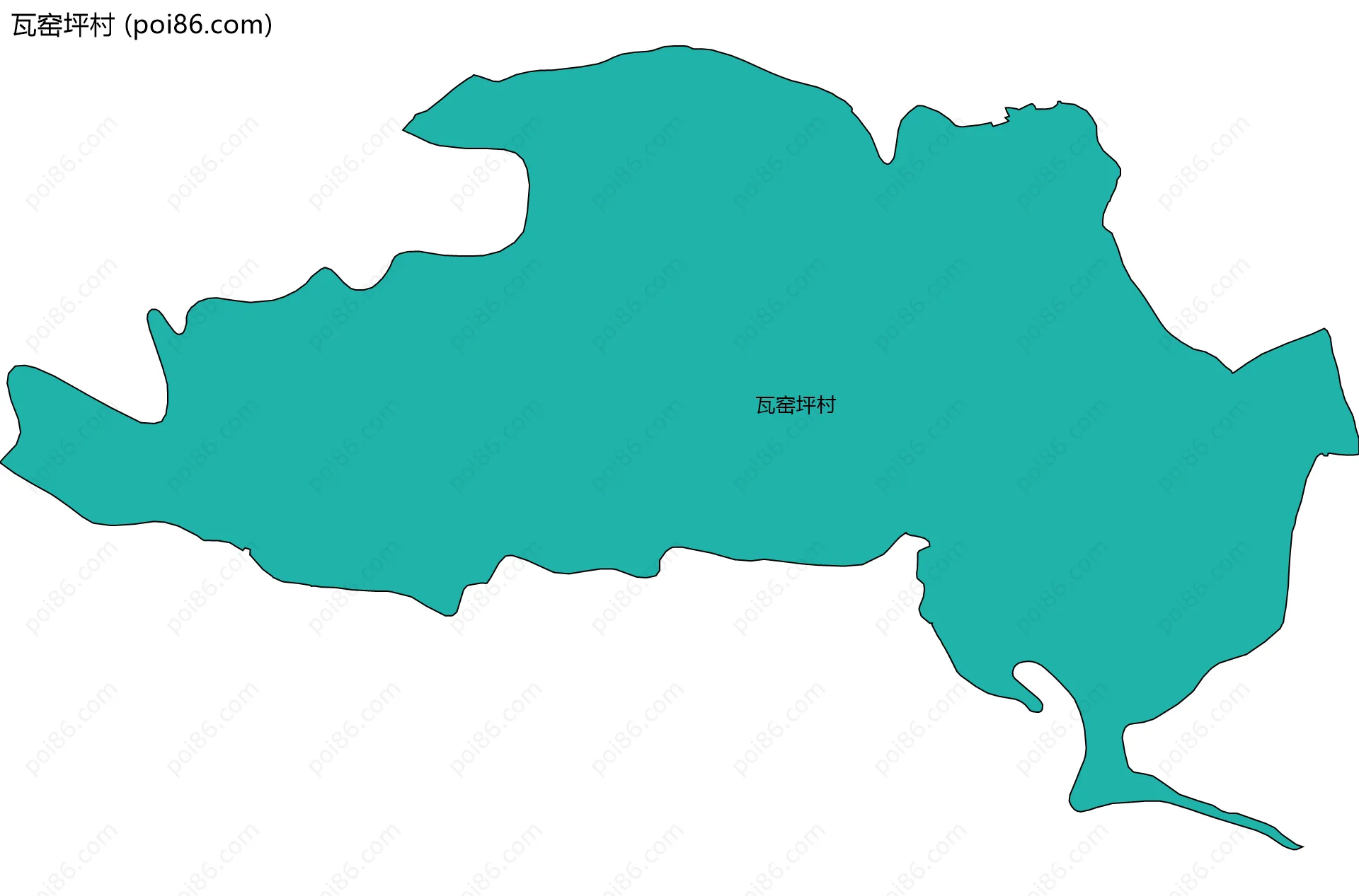 瓦窑坪村边界地图