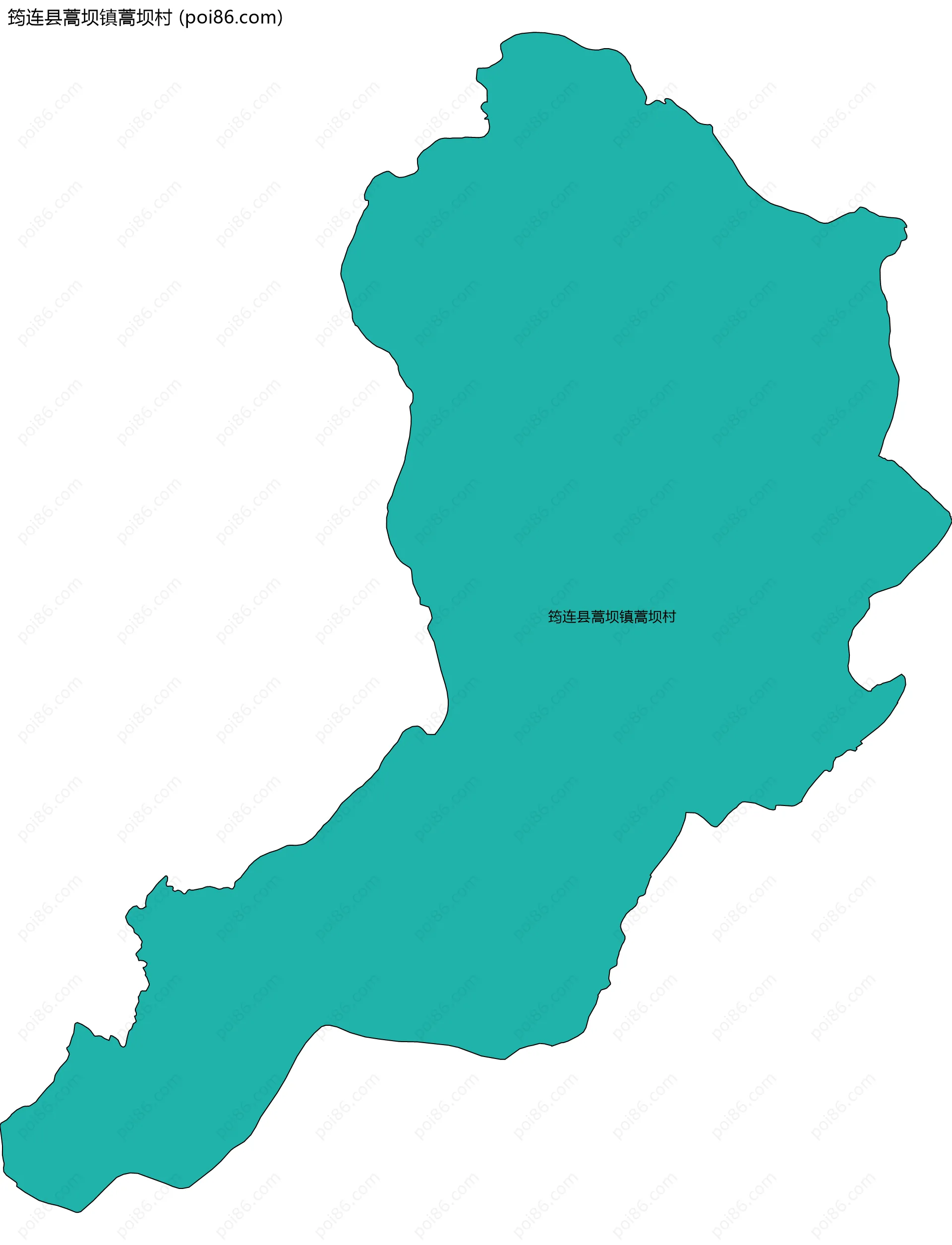 筠连县蒿坝镇蒿坝村边界地图