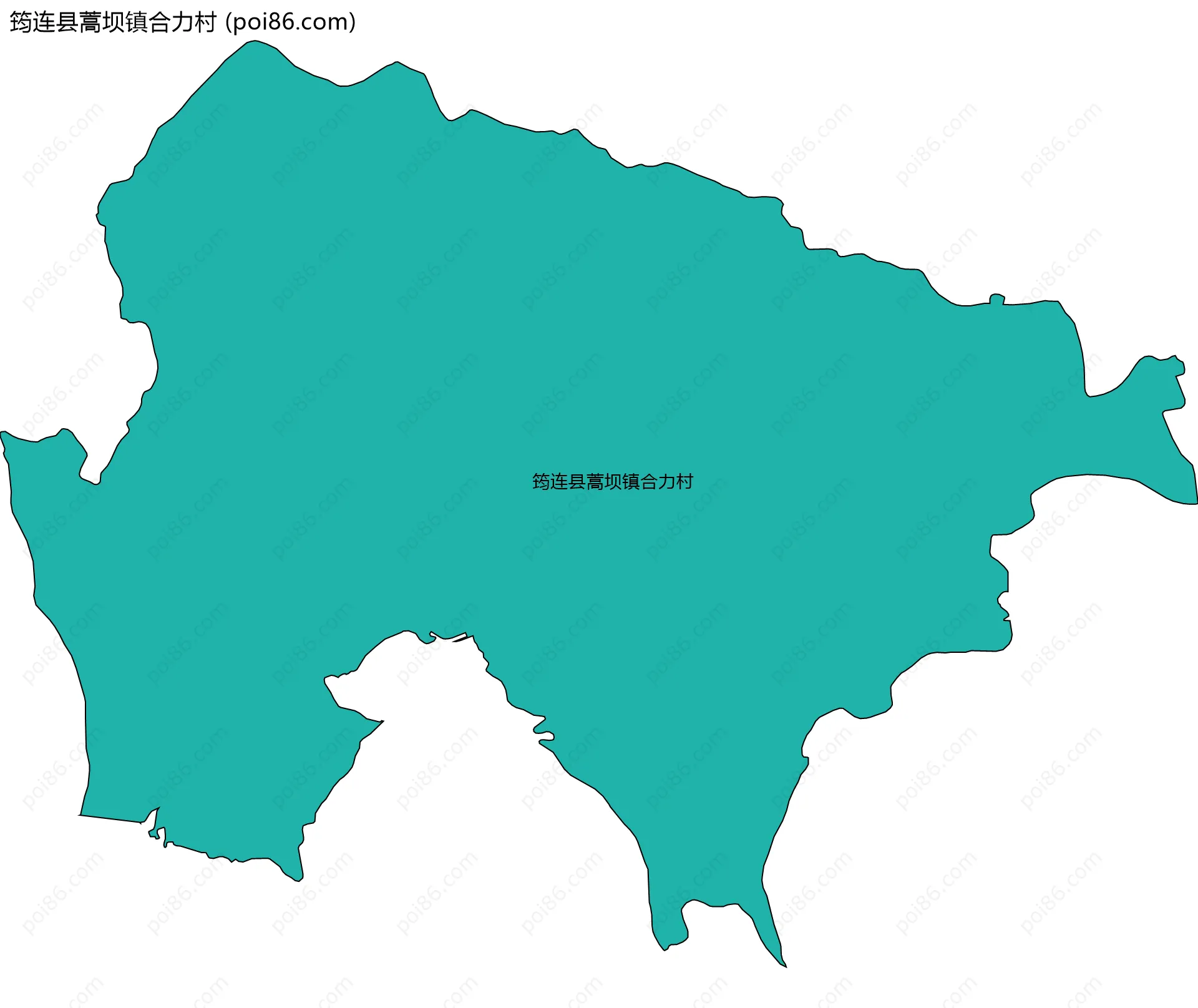 筠连县蒿坝镇合力村边界地图