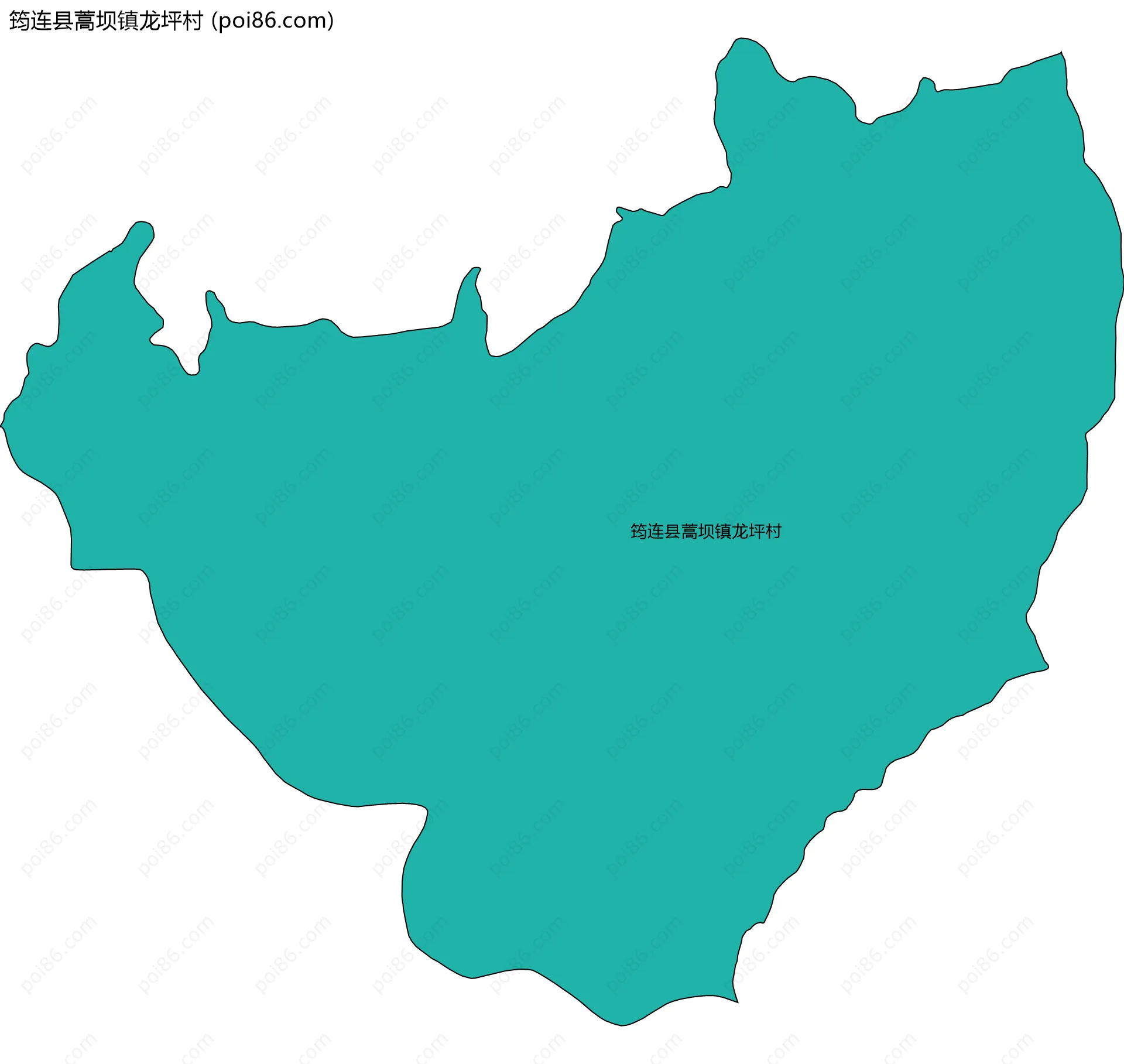 筠连县蒿坝镇龙坪村边界地图